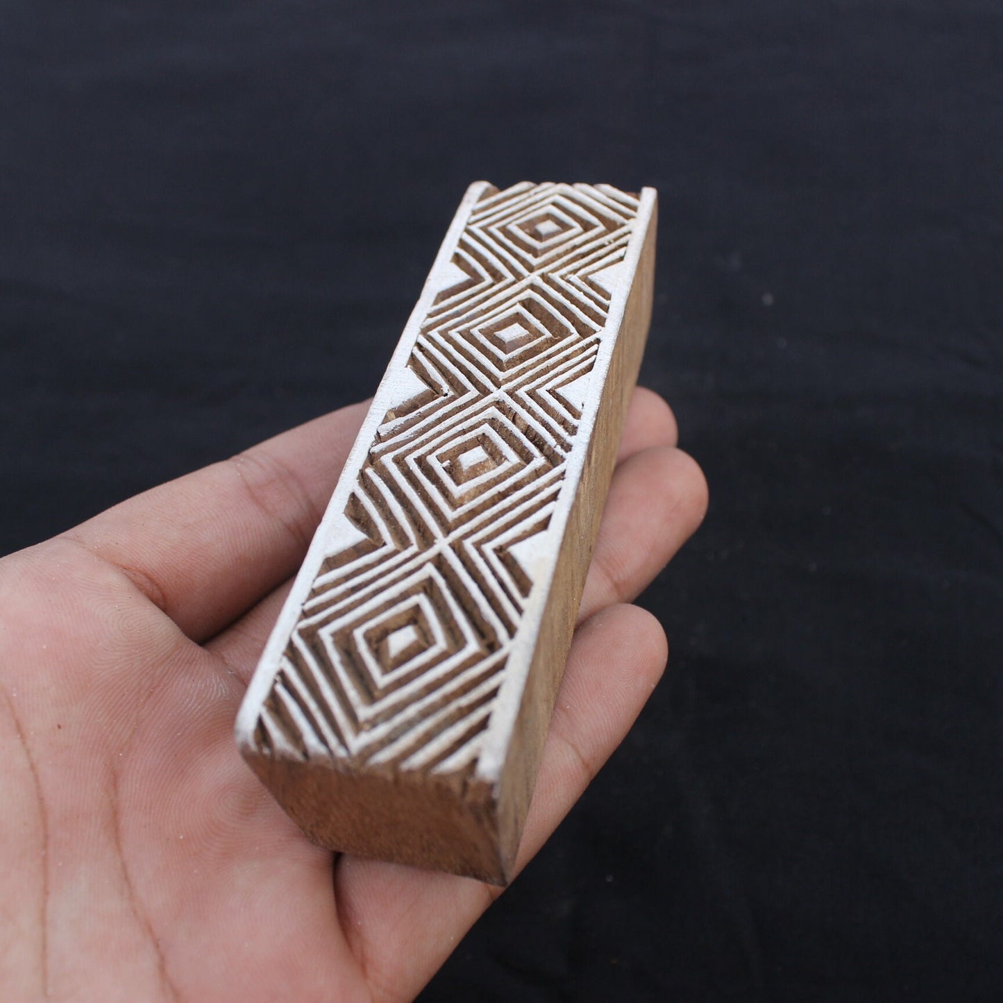 Geometric Border Fabric Stamp Zig Zag Border Block Print Stamp Indian Wood Block Stamp Indian Wooden Stamp For Printing Chevron Soap Stamp