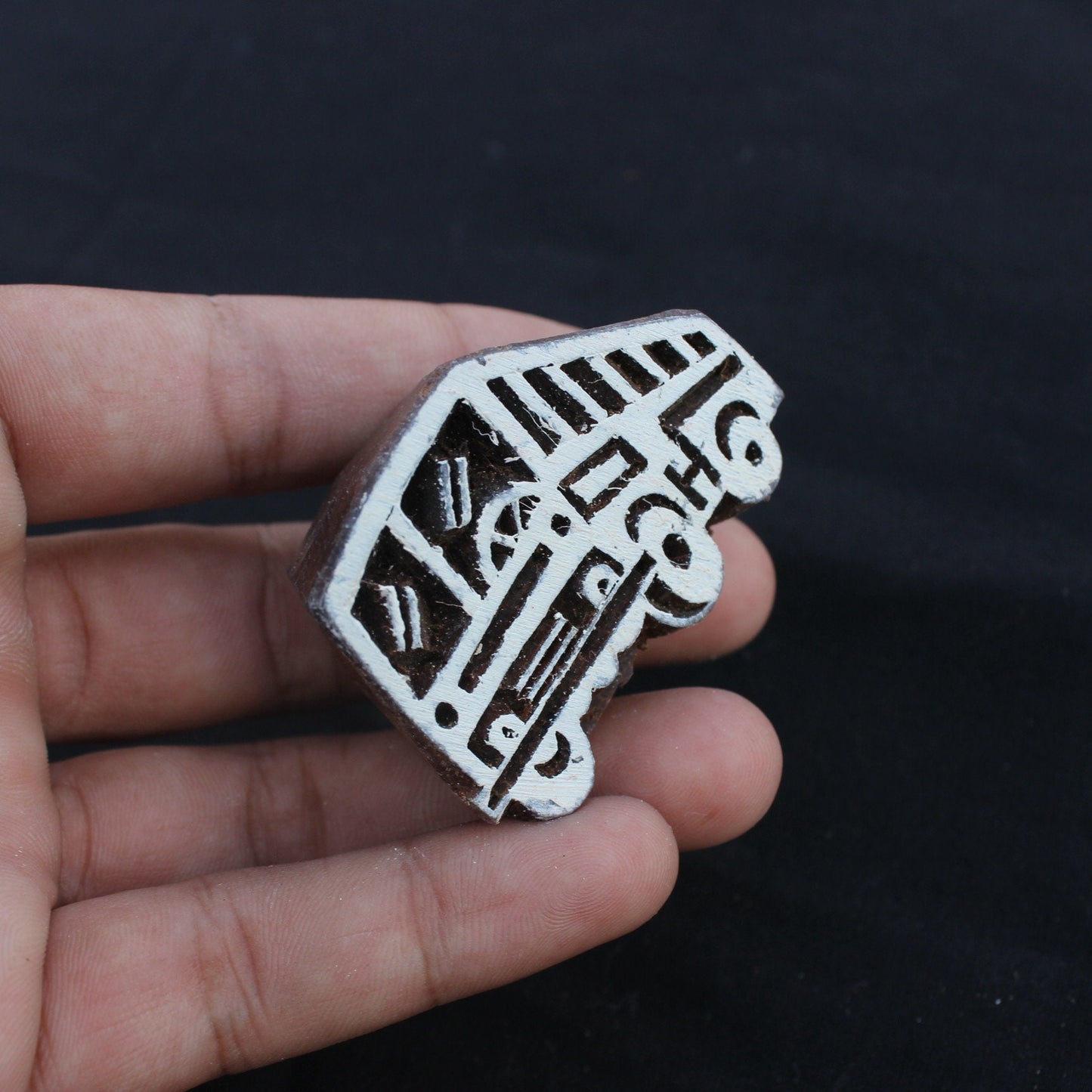 Bus Block Print Stamp Carve Block Stamp Traditional Wooden Stamp Van Soap Stamp Indian Textile Block For Printing Vehicle Block Print Stamp