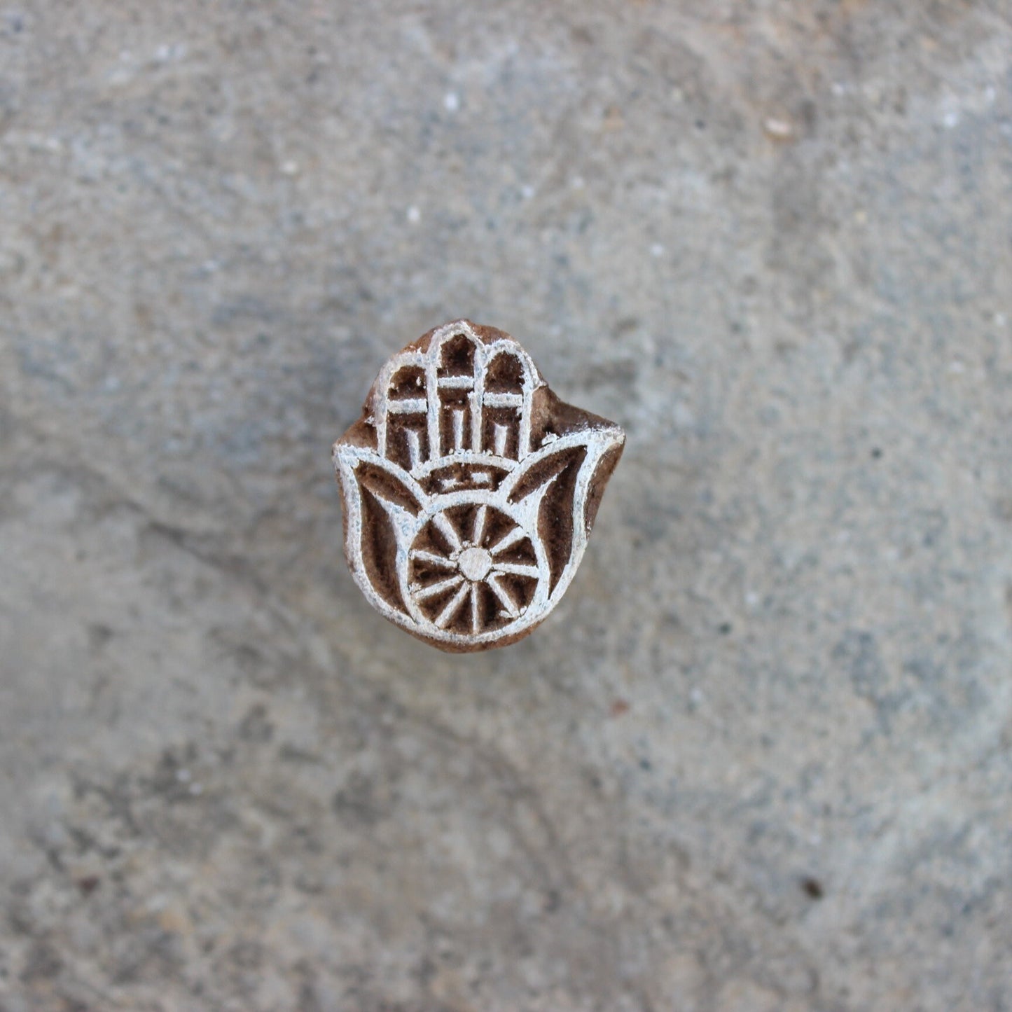 Hamsa Hand Wood Block Print Stamp Indian Wood Block Print Stamp Hand Wood Block Stamp Carve Textile Block For Printing Spiritual Soap Stamp