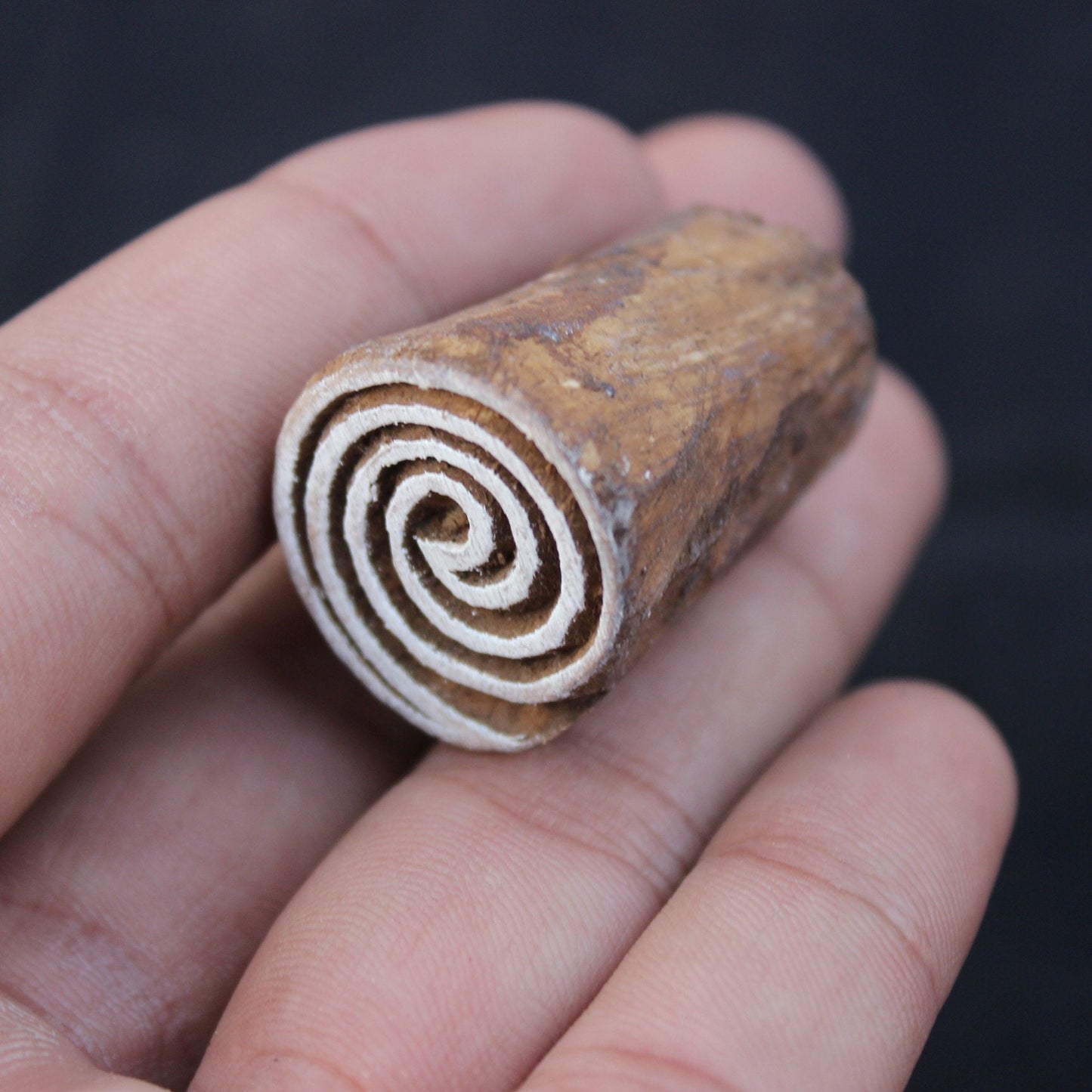 Celtic Block Print Stamp Indian Block Print Stamp Spiral Block Print Stamp Hand Carved Wooden Stamp For Printing Circle Soap Making Stamp