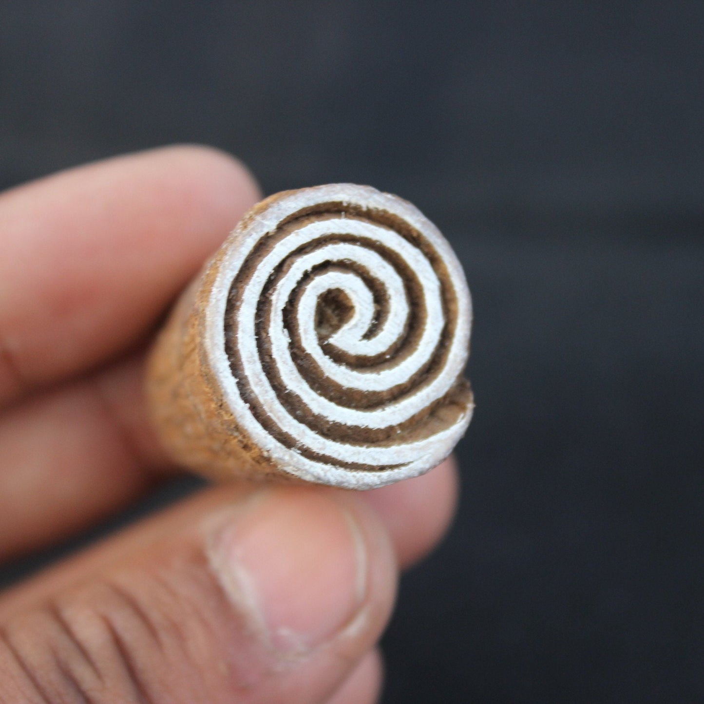 Celtic Block Print Stamp Indian Block Print Stamp Spiral Block Print Stamp Hand Carved Wooden Stamp For Printing Circle Soap Making Stamp