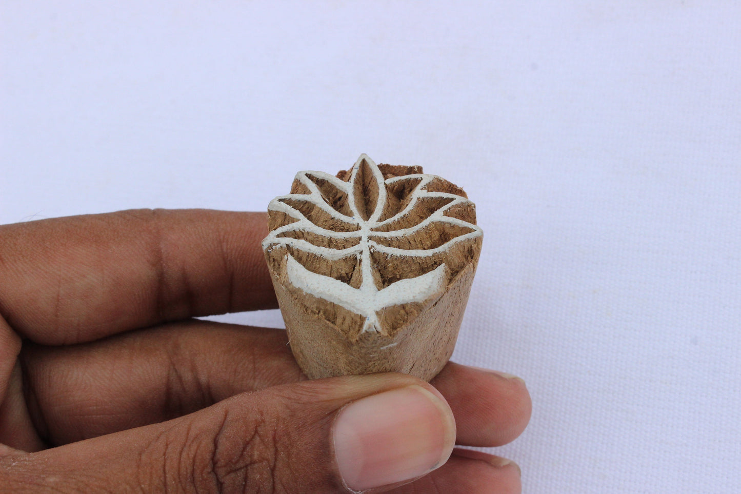 Lotus Block Print Stamp Fabric Block Print Stamp Hand Carved Block Print Stamp Flower Indian Wooden Stamp For Printing Floral Soap Stamp