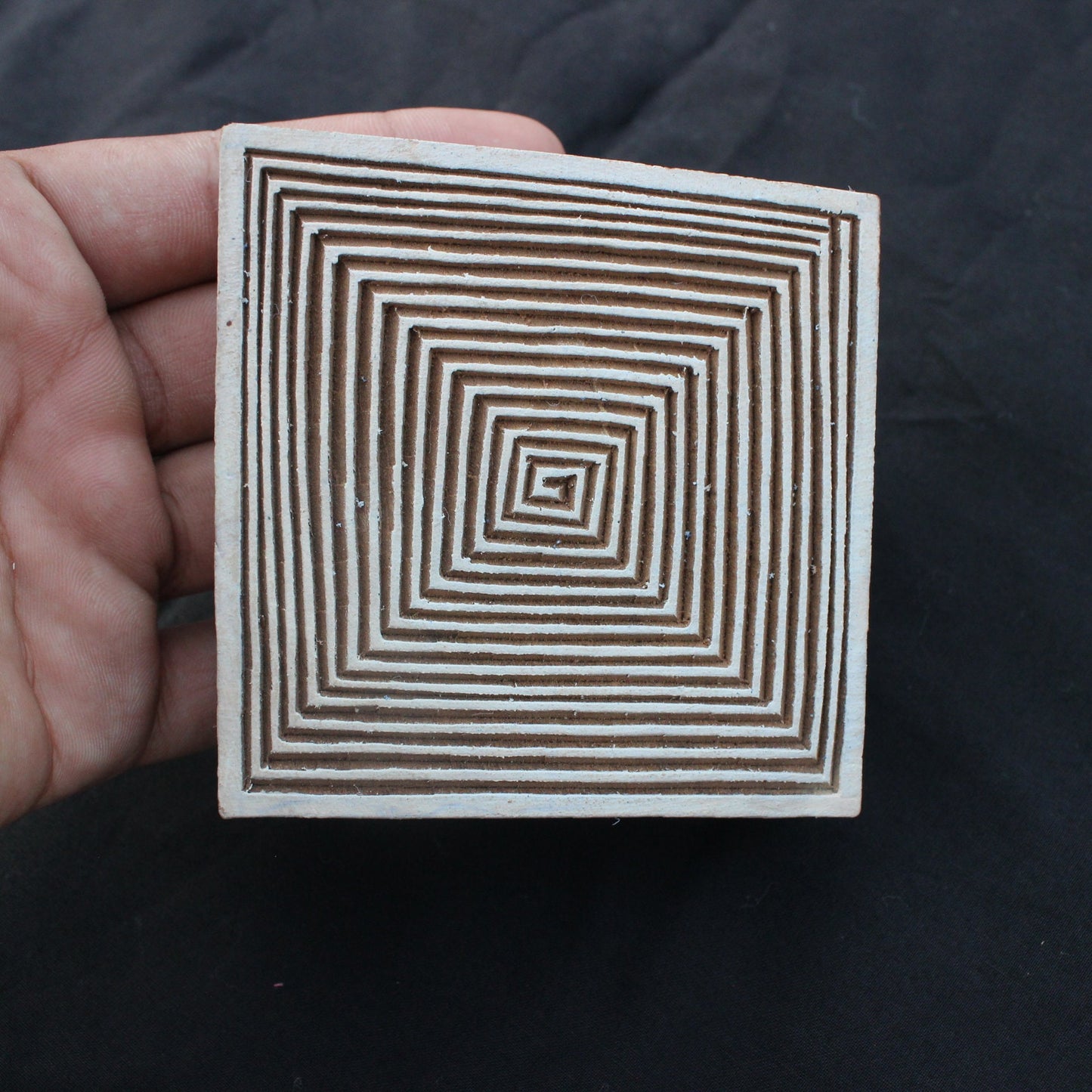 Square Block Print Stamp Celtic Wood Block Stamp Hand Carved Fabric Stamp Hand Carved Wooden Stamp For Printing Geometric Soap Making Stamp