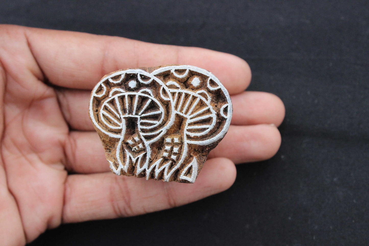 Mushroom Block Print Stamp Carve Wooden Block Print Stamp Carve Wood Block Print Stamp Kids Block Print Stamp For Printing Hippie Soap Stamp