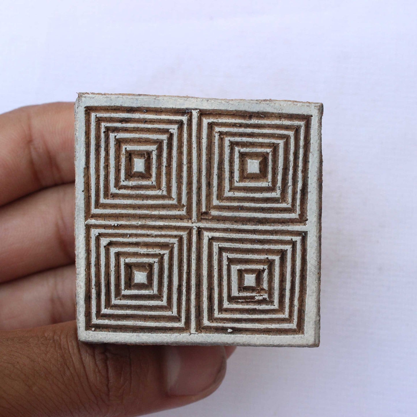 Celtic Block Stamp Square Wood Block Stamp Indian Fabric Block Stamp Hand Carved Textile Printing Block For Printing Geometric Soap Stamp