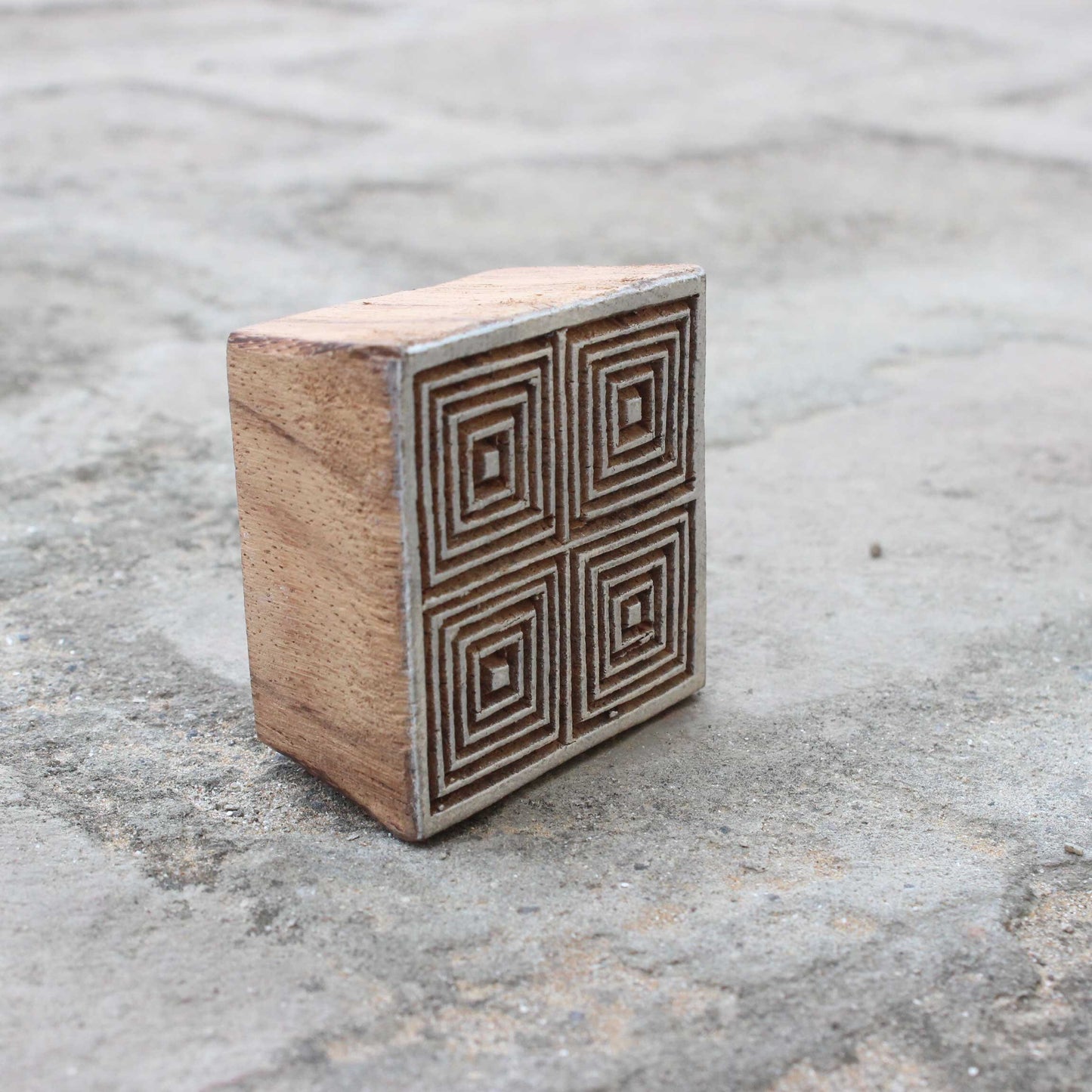 Celtic Block Stamp Square Wood Block Stamp Indian Fabric Block Stamp Hand Carved Textile Printing Block For Printing Geometric Soap Stamp