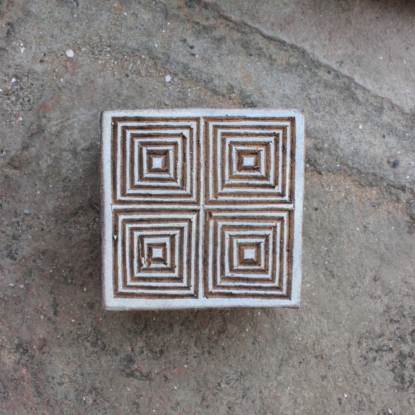 Celtic Block Stamp Square Wood Block Stamp Indian Fabric Block Stamp Hand Carved Textile Printing Block For Printing Geometric Soap Stamp