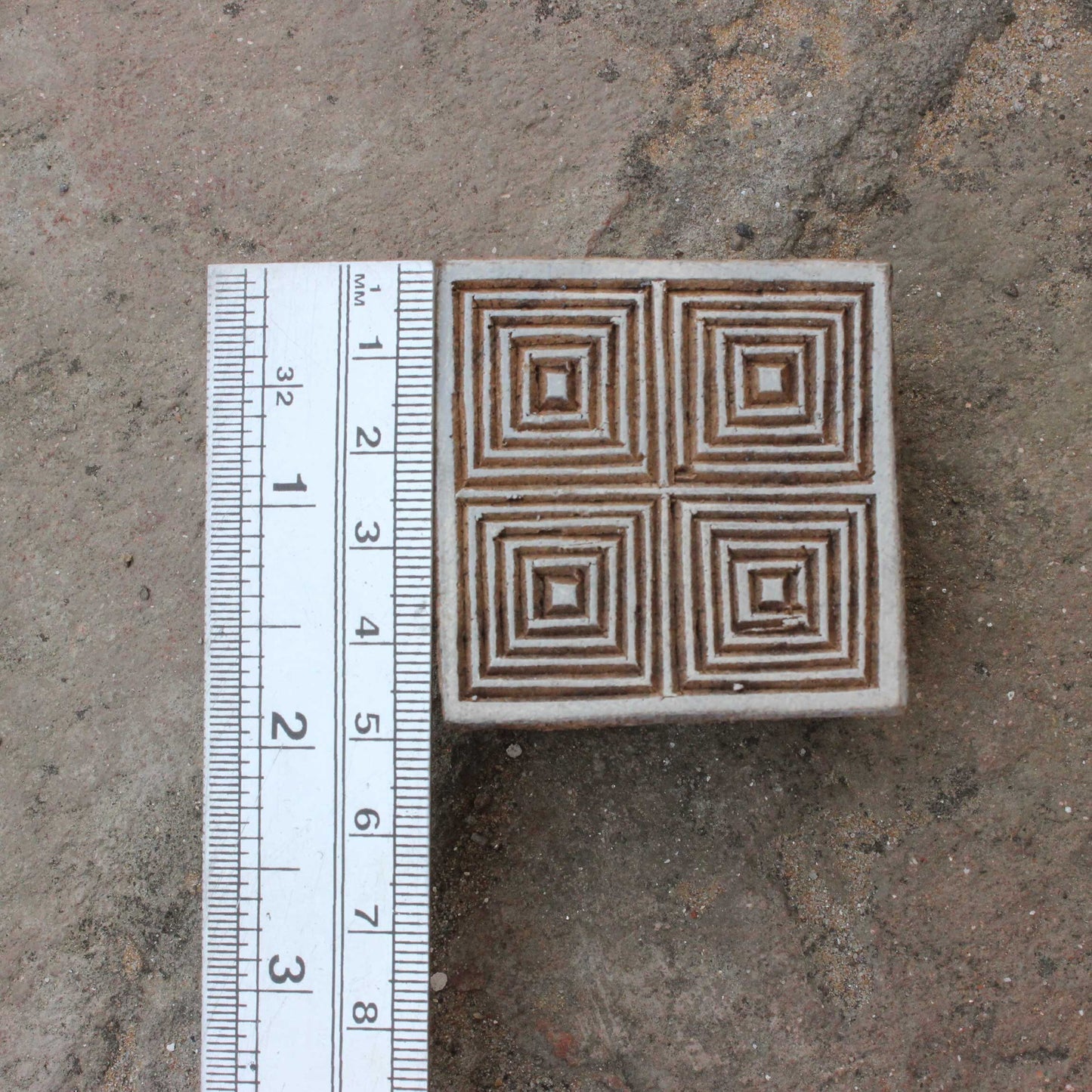 Celtic Block Stamp Square Wood Block Stamp Indian Fabric Block Stamp Hand Carved Textile Printing Block For Printing Geometric Soap Stamp