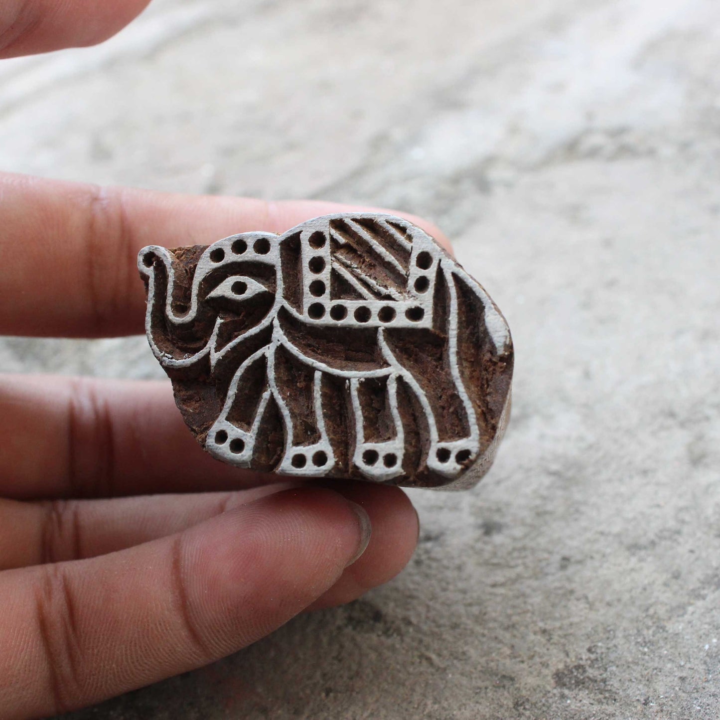 Elephant Stamp Carve Block Fabric Stamp Animal Stamp Indian Textile Printing Block For Printing Kids Craft Soap Stamp Wedding Textile Block