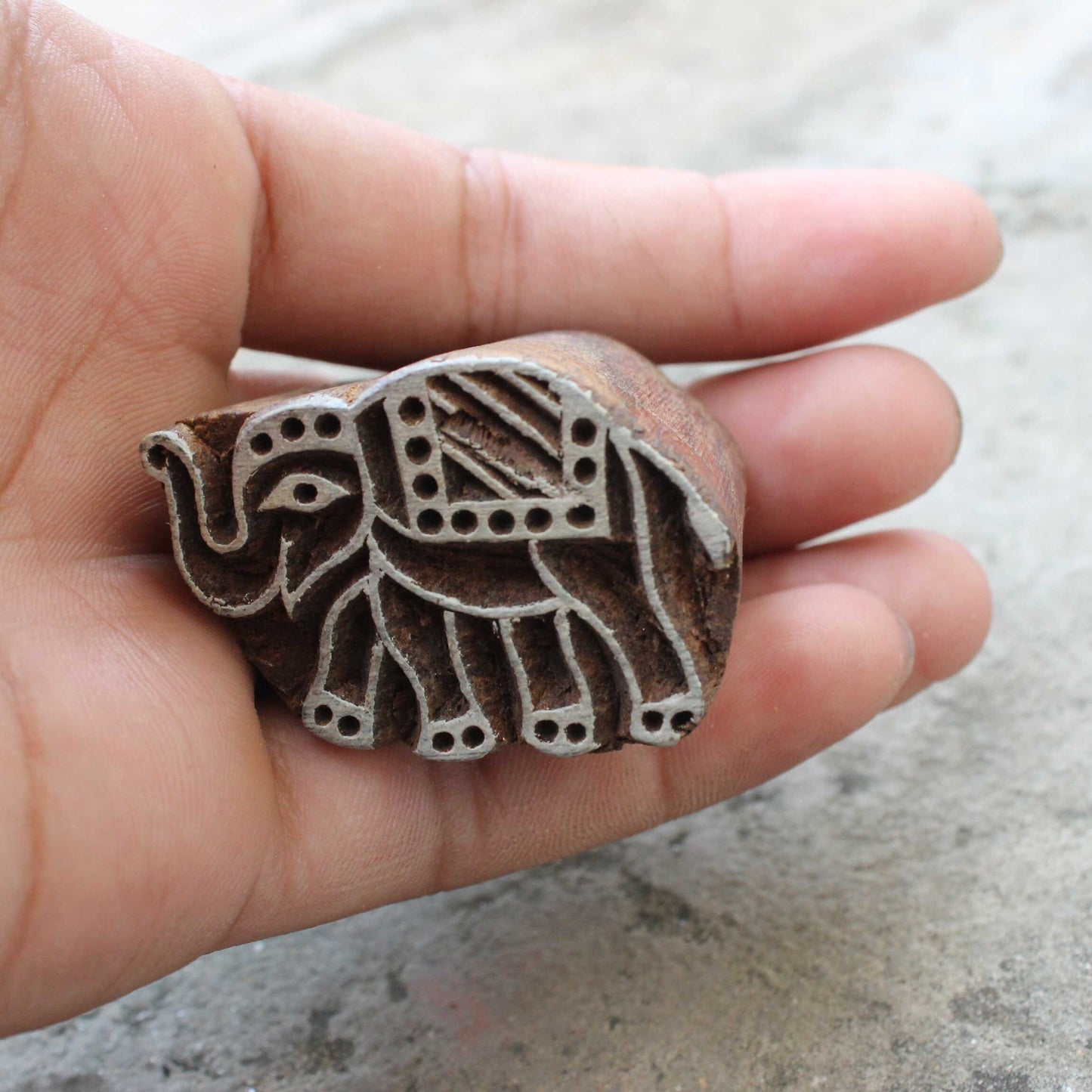 Elephant Stamp Carve Block Fabric Stamp Animal Stamp Indian Textile Printing Block For Printing Kids Craft Soap Stamp Wedding Textile Block