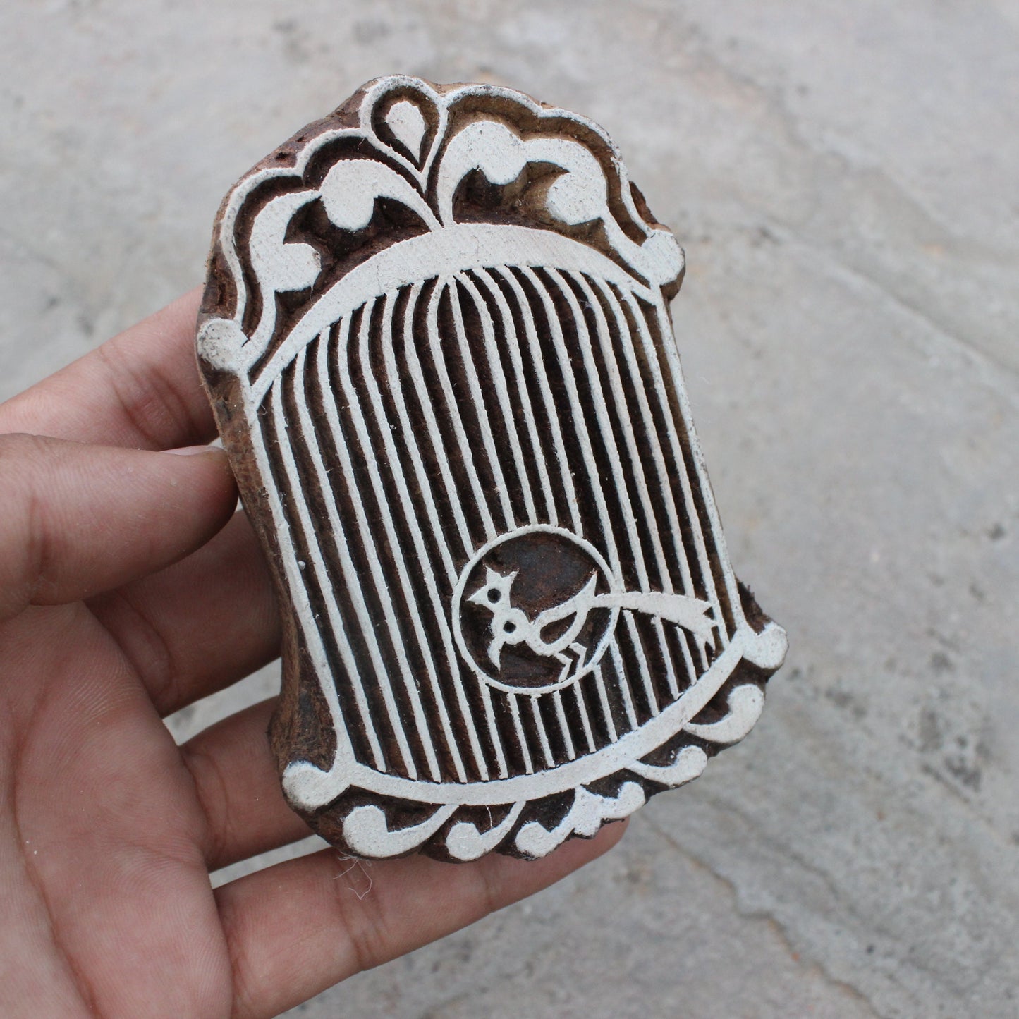 Bird Cage Block Stamp Indian Wooden Stamp For Printing Carve Wood Block Stamp Bird Wood Block Stamp Vintage Soap Stamp Wedding Wooden Block