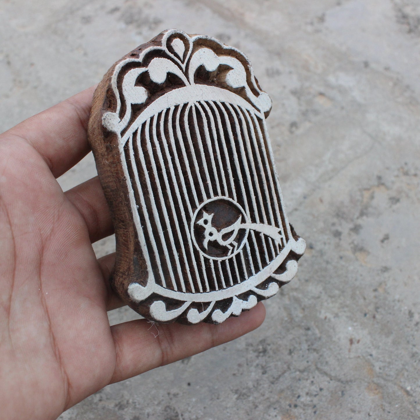 Bird Cage Block Stamp Indian Wooden Stamp For Printing Carve Wood Block Stamp Bird Wood Block Stamp Vintage Soap Stamp Wedding Wooden Block