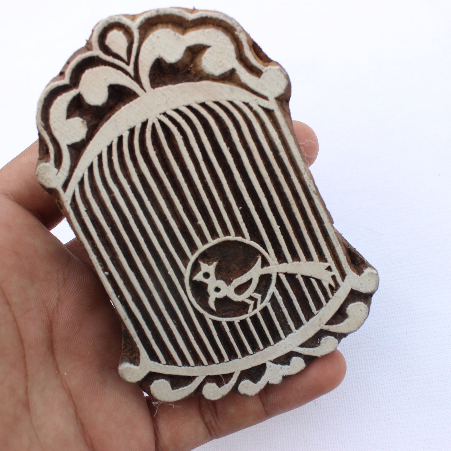 Bird Cage Block Stamp Indian Wooden Stamp For Printing Carve Wood Block Stamp Bird Wood Block Stamp Vintage Soap Stamp Wedding Wooden Block