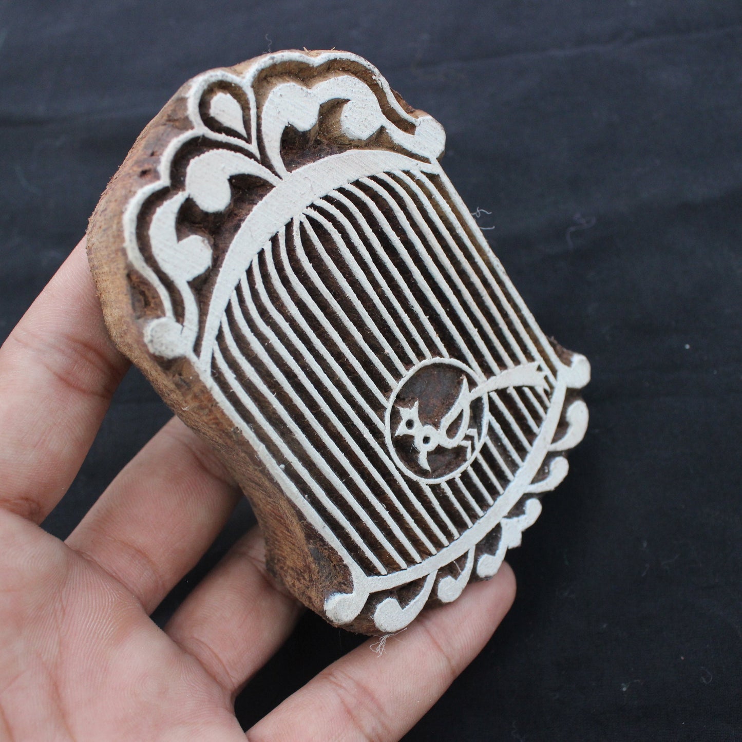 Bird Cage Block Stamp Indian Wooden Stamp For Printing Carve Wood Block Stamp Bird Wood Block Stamp Vintage Soap Stamp Wedding Wooden Block