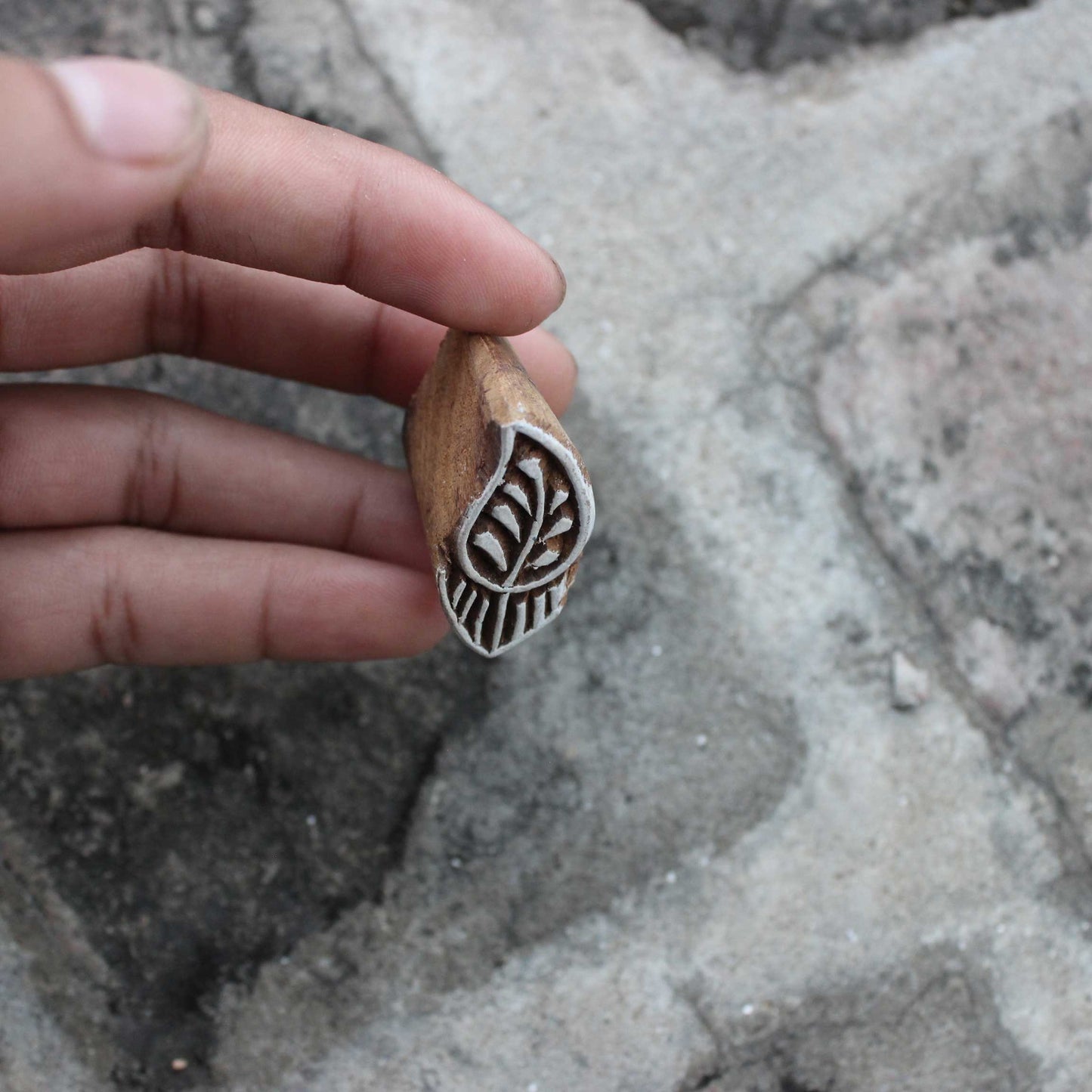 Paisley Wood Block Print Stamp Hand Carved Stamp Floral Block Print Stamp Hand Carved Textile Printing Block For Printing Fern Soap Stamp