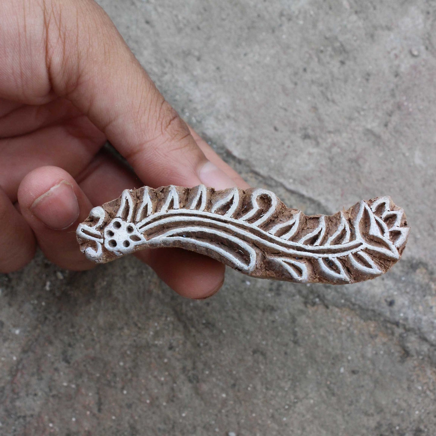 Henna Wood Block Stamp Leaves Wooden Block Stamp Indian Block Stamp Fern Wood Block Stamp Carve Textile Block For Printing Crafts Soap Stamp