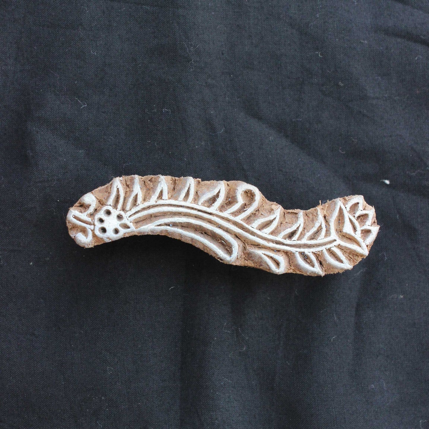 Henna Wood Block Stamp Leaves Wooden Block Stamp Indian Block Stamp Fern Wood Block Stamp Carve Textile Block For Printing Crafts Soap Stamp