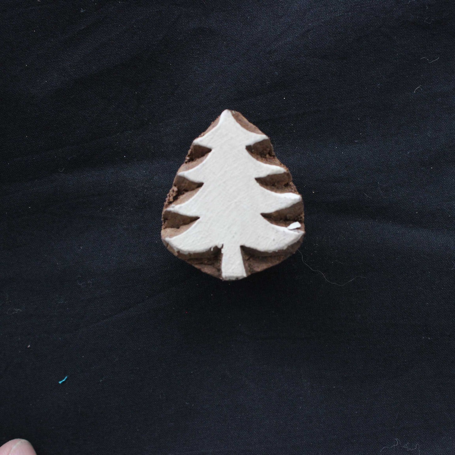 Christmas Tree Fabric Block Print Stamp Indian Tree Print Stamp Carve Textile Printing Block For Printing Christmas Decor Soap Making Stamp