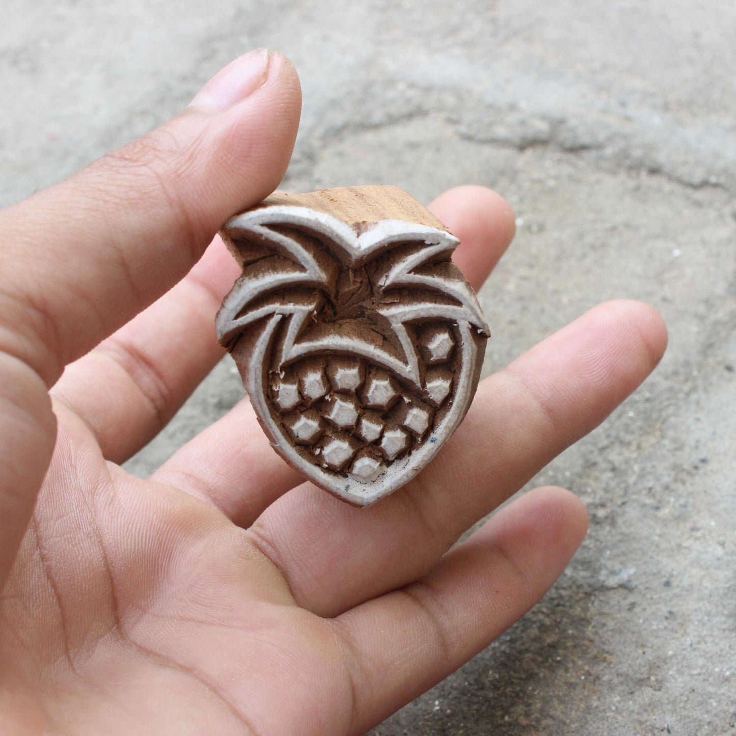 Strawberry Wood Block Stamp Indian Block Stamp Fruit Block Print Stamp Indian Textile Printing Block For Printing Kids Soap Making Stamp