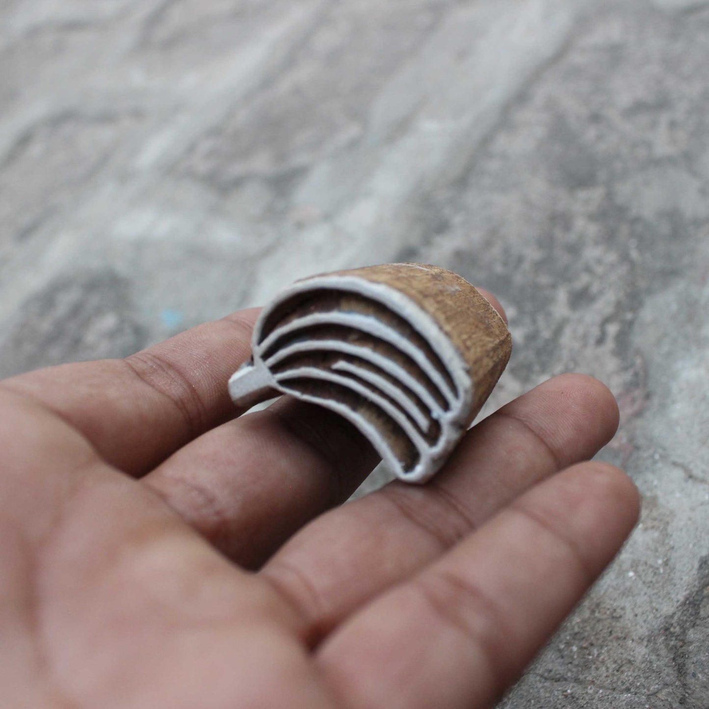 Banana Wood Block Print Stamp Kids Block Print Stamp Hand Carved Block Stamp Indian Wooden Stamp For Printing Fruits Soap Making Stamp