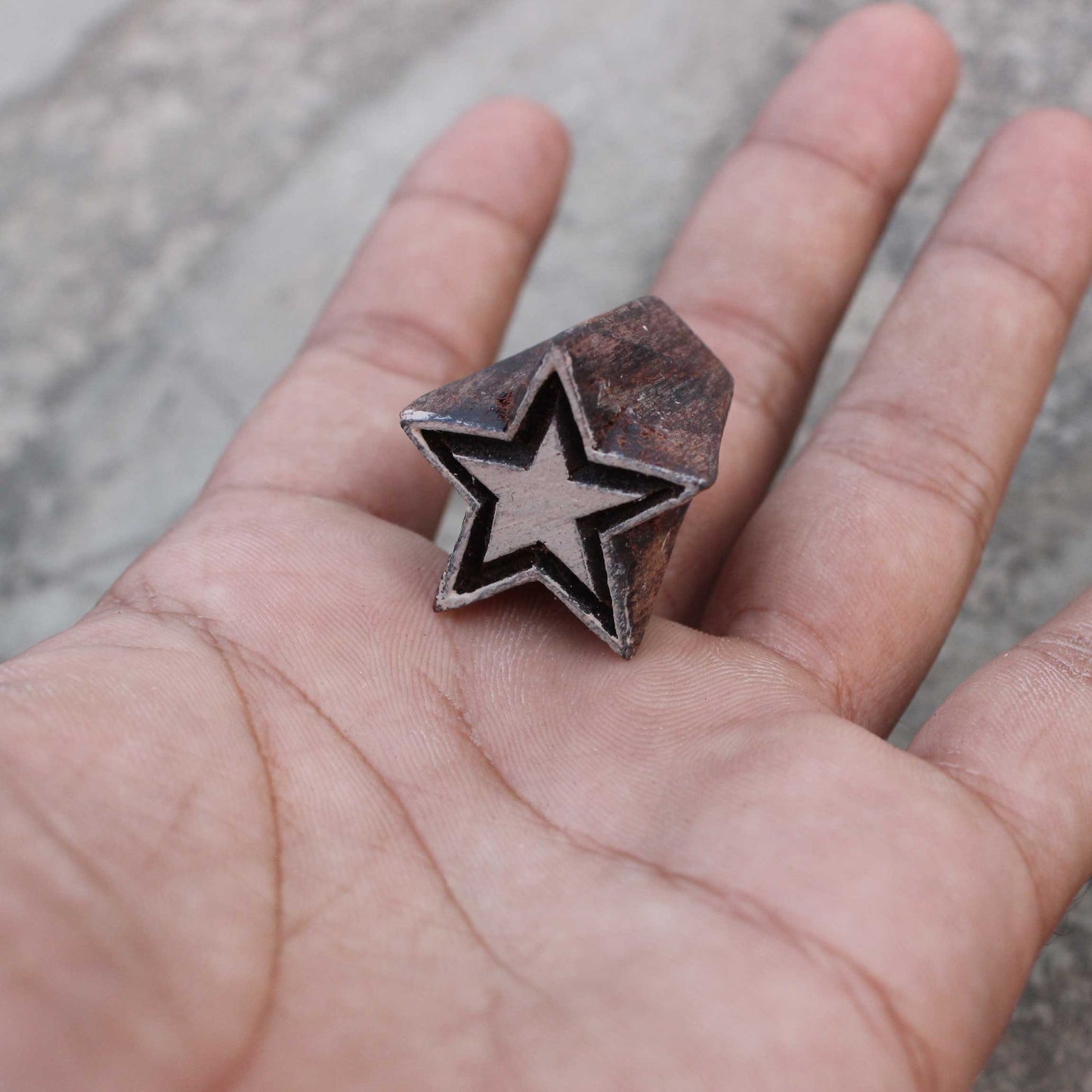 Star Block Print Stamp Hand Carved Wood Block Stamp Christmas Fabric Stamp Indian Wooden Stamp For Printing Kids Craft Soap Stamp