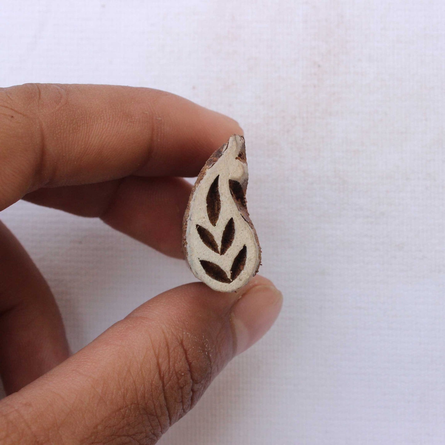 Paisley Wood Block Print Stamp Indian Block Print Stamp Flower Block Print Stamp Hand Carved Textile Block For Printing Floral Soap Stamp