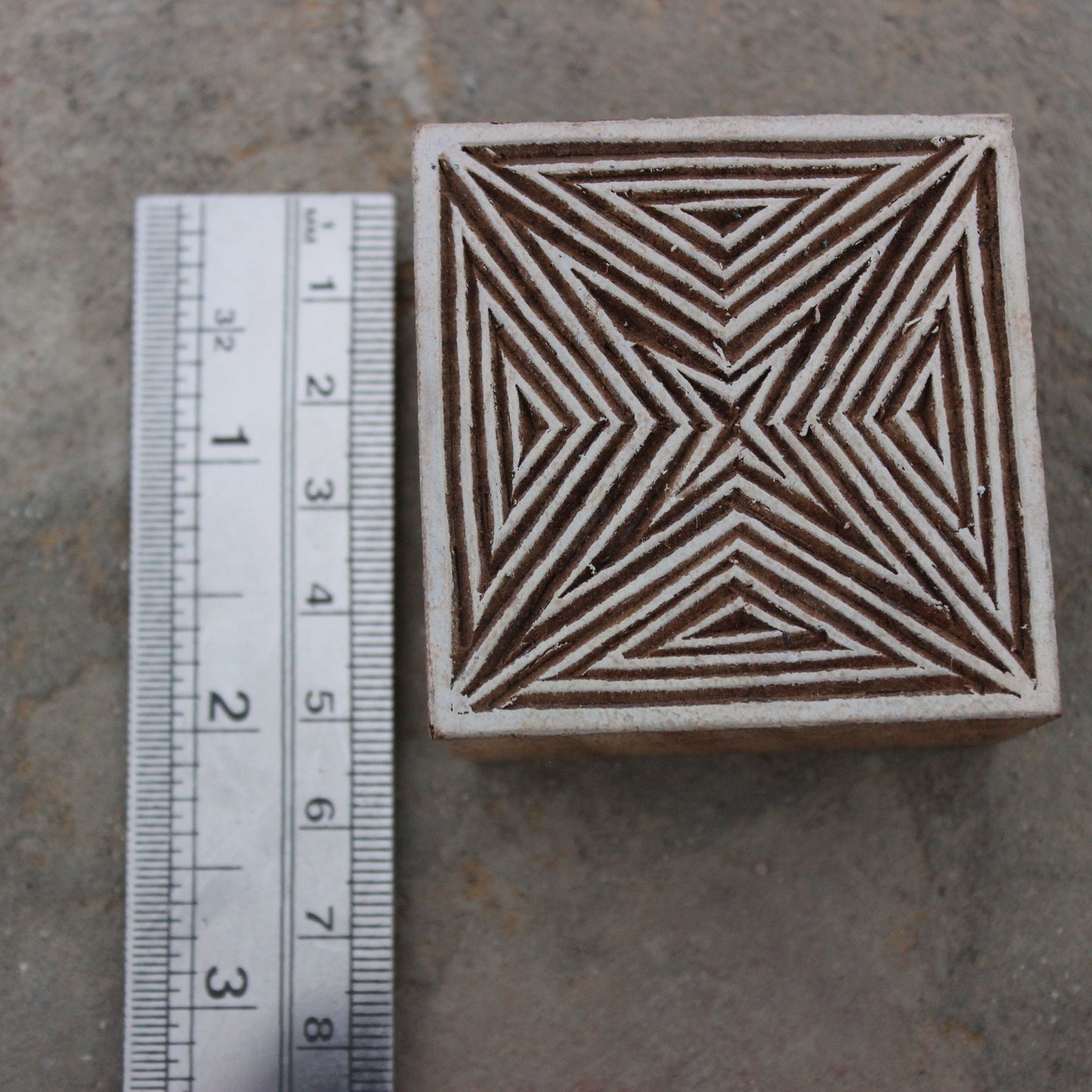 Celtic Stamp Indian Block Stamp Square Fabric Stamp Textile Block For Printing Triangle Soap Making Stamp Geometric Textile Printing Block