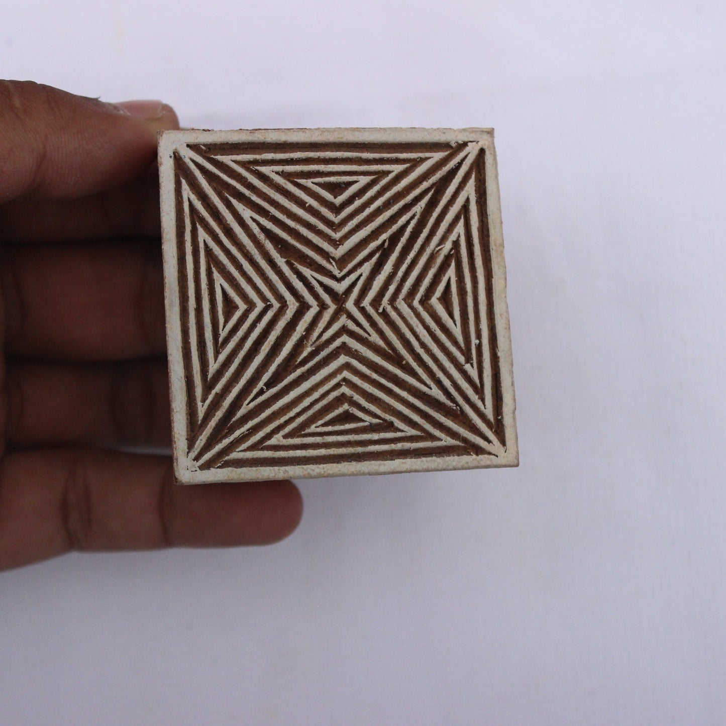 Celtic Stamp Indian Block Stamp Square Fabric Stamp Textile Block For Printing Triangle Soap Making Stamp Geometric Textile Printing Block