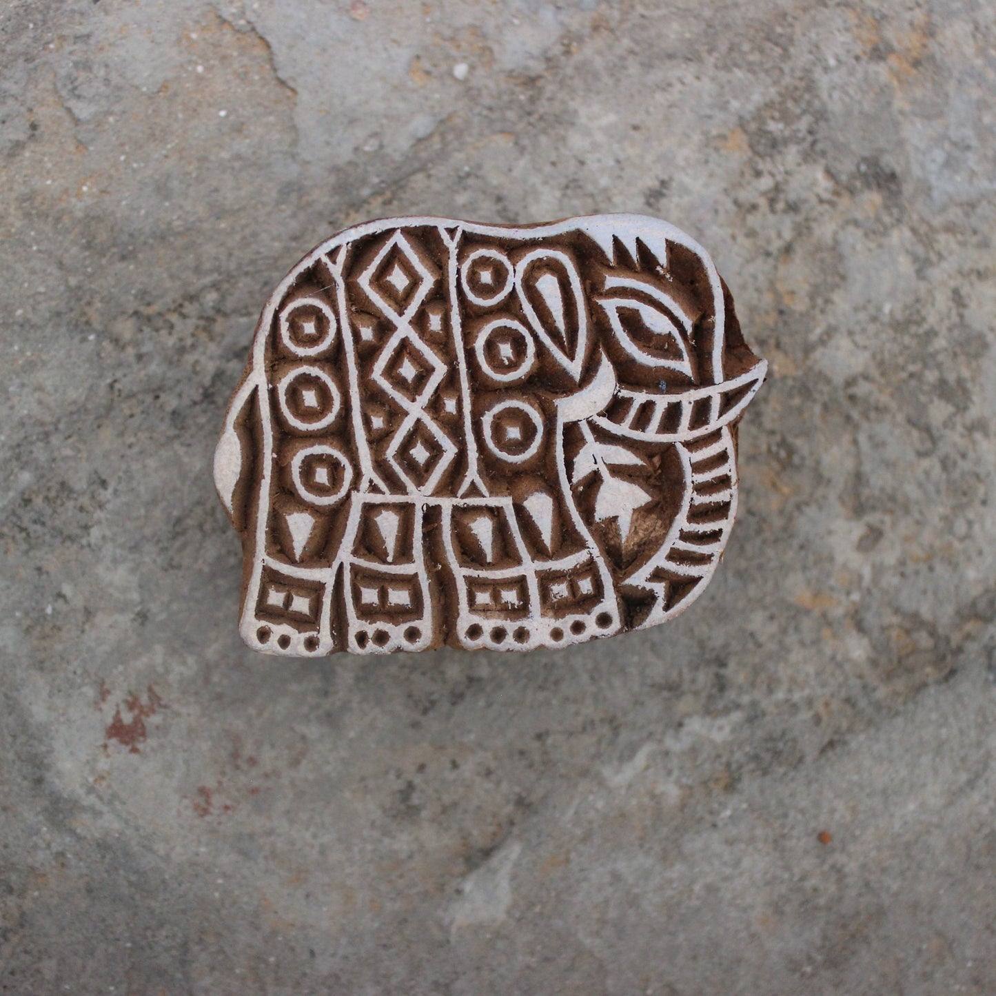 Elephant Stamp Ethnic Wood Block Stamp Hand Carved Wood Block Stamp Hand Carved Textile Block For Printing Animal Soap Stamp Wedding Textile