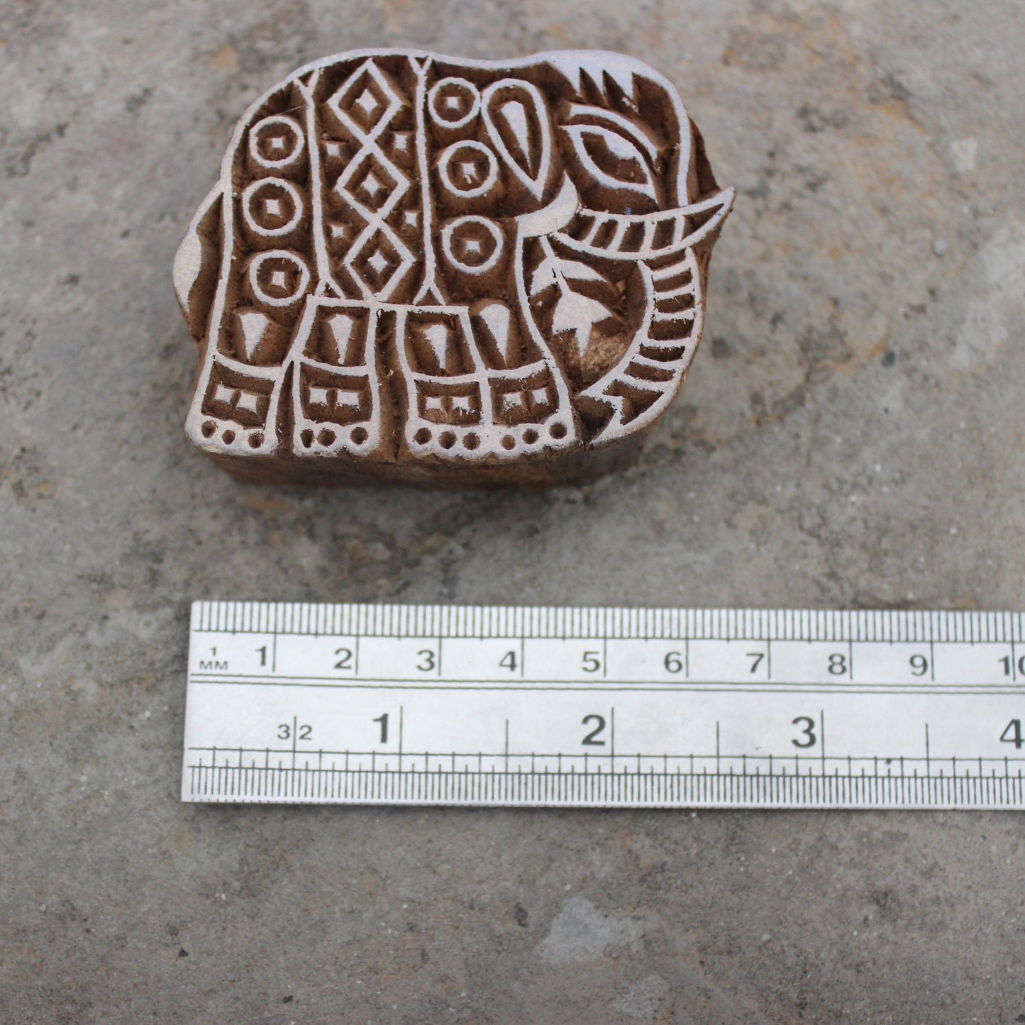 Elephant Stamp Ethnic Wood Block Stamp Hand Carved Wood Block Stamp Hand Carved Textile Block For Printing Animal Soap Stamp Wedding Textile