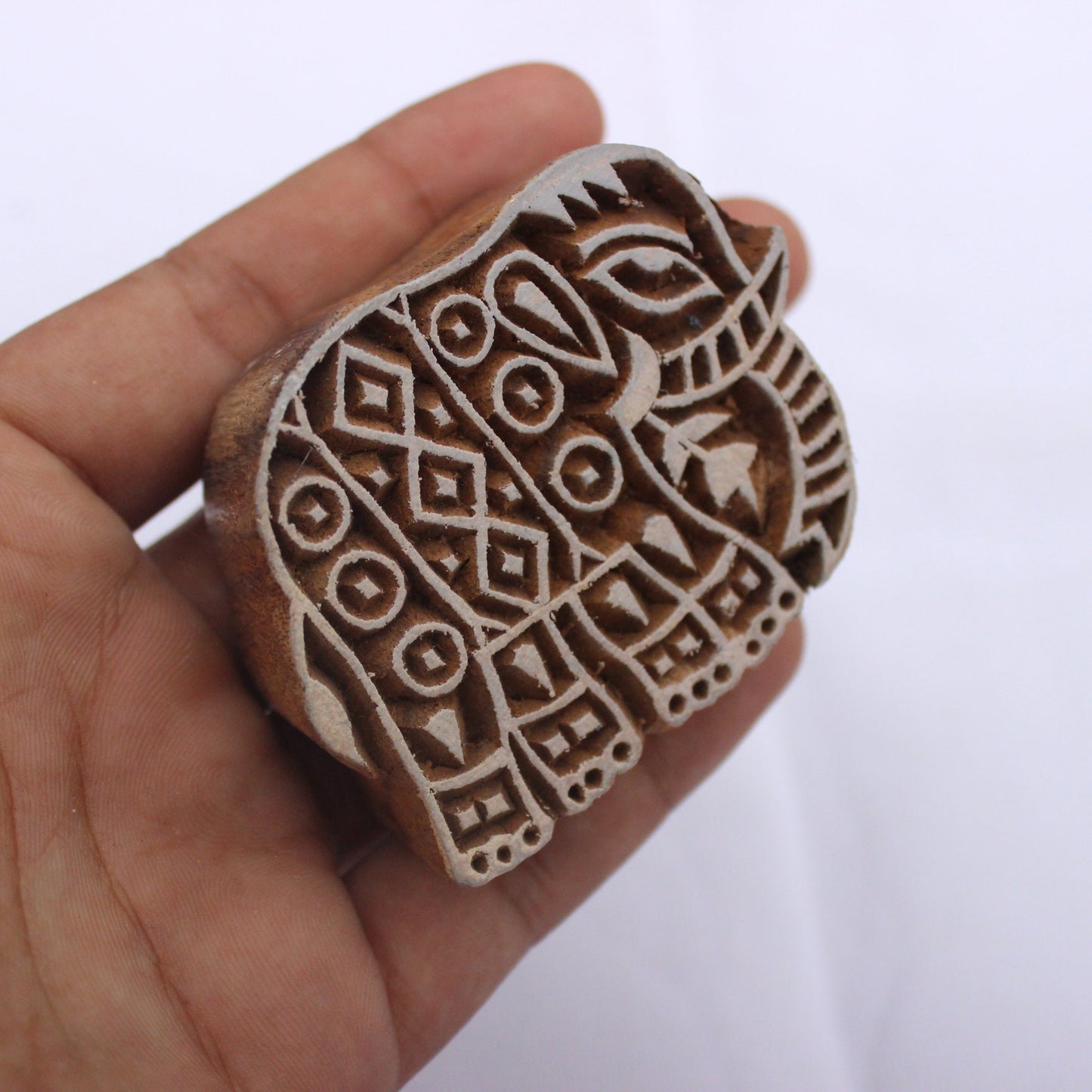 Elephant Stamp Ethnic Wood Block Stamp Hand Carved Wood Block Stamp Hand Carved Textile Block For Printing Animal Soap Stamp Wedding Textile