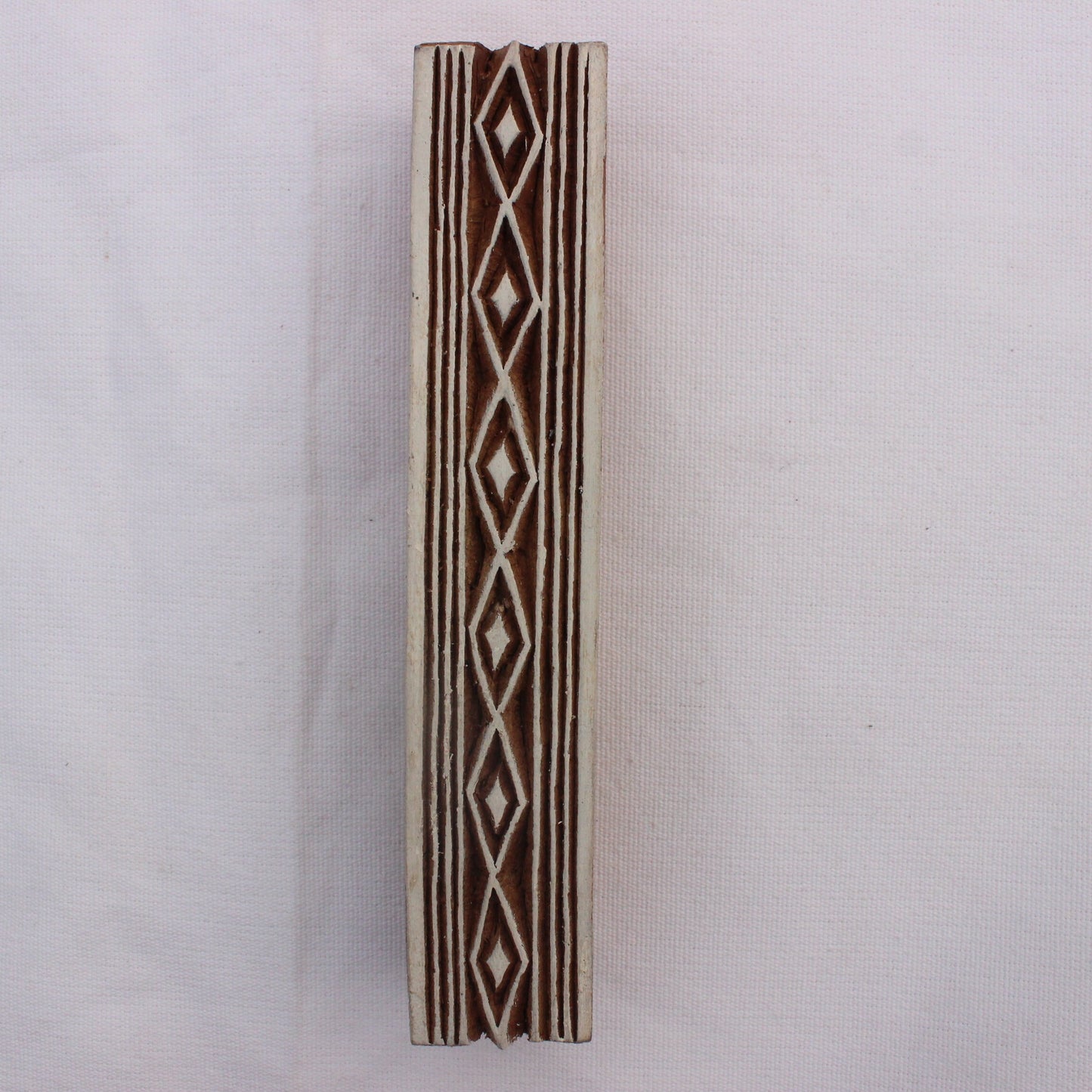 Ikat Border Fabric Stamp Indian Block Print Stamp Geometric Fabric Stamp Carve Textile Printing Block For Printing Border Design Soap Stamp