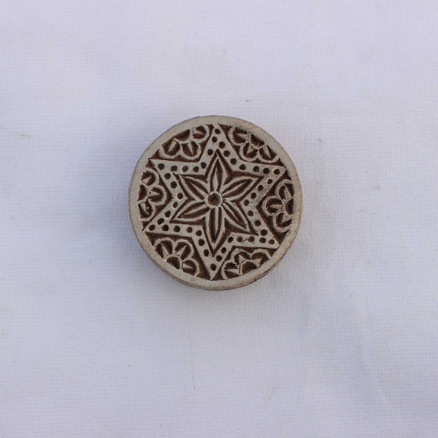 Mandala Block Print Stamp Carve Wood Block Print Stamp Star Block Print Stamp Textile Block For Printing Circle Soap Making Stamp