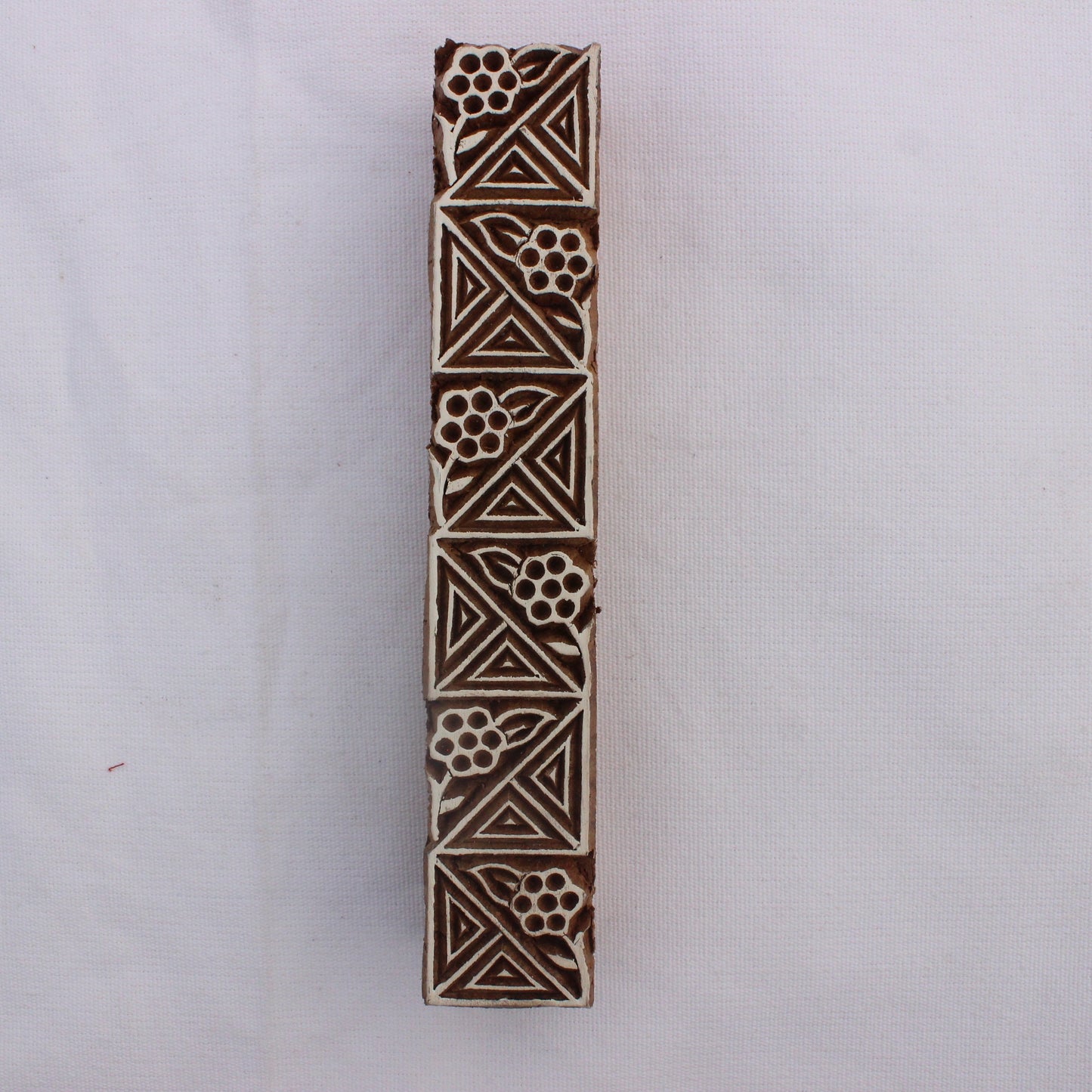 Floral Border Stamp Hand Carved Block Print Stamp Geometric Block Print Stamp Carve Textile Printing Block For Printing Border Printing