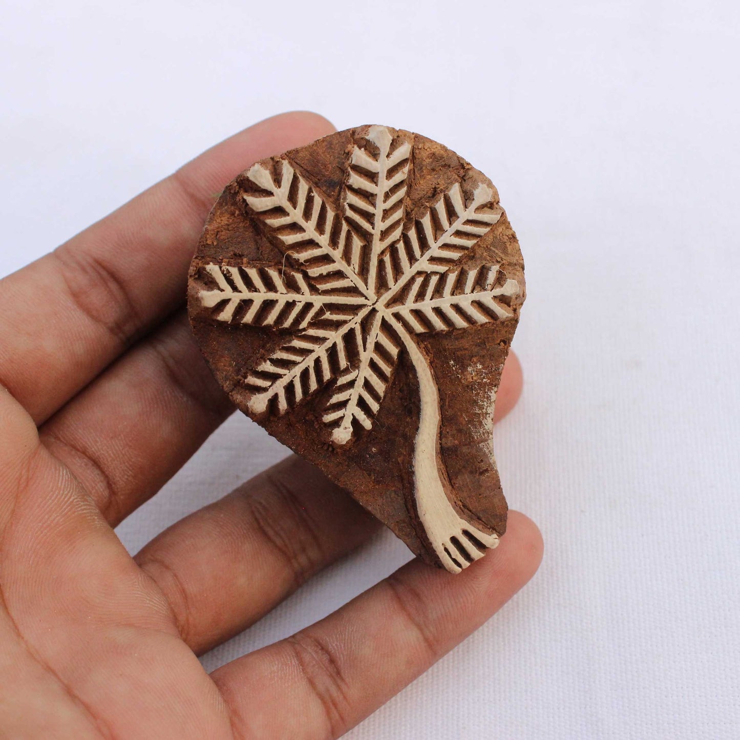 Coconut Tree Fabric Stamp Indian Wooden Stamp Tree Fabric Stamp Carve Block Fabric Stamp For Printing Beach Soap Stamp Summer Craft Wooden