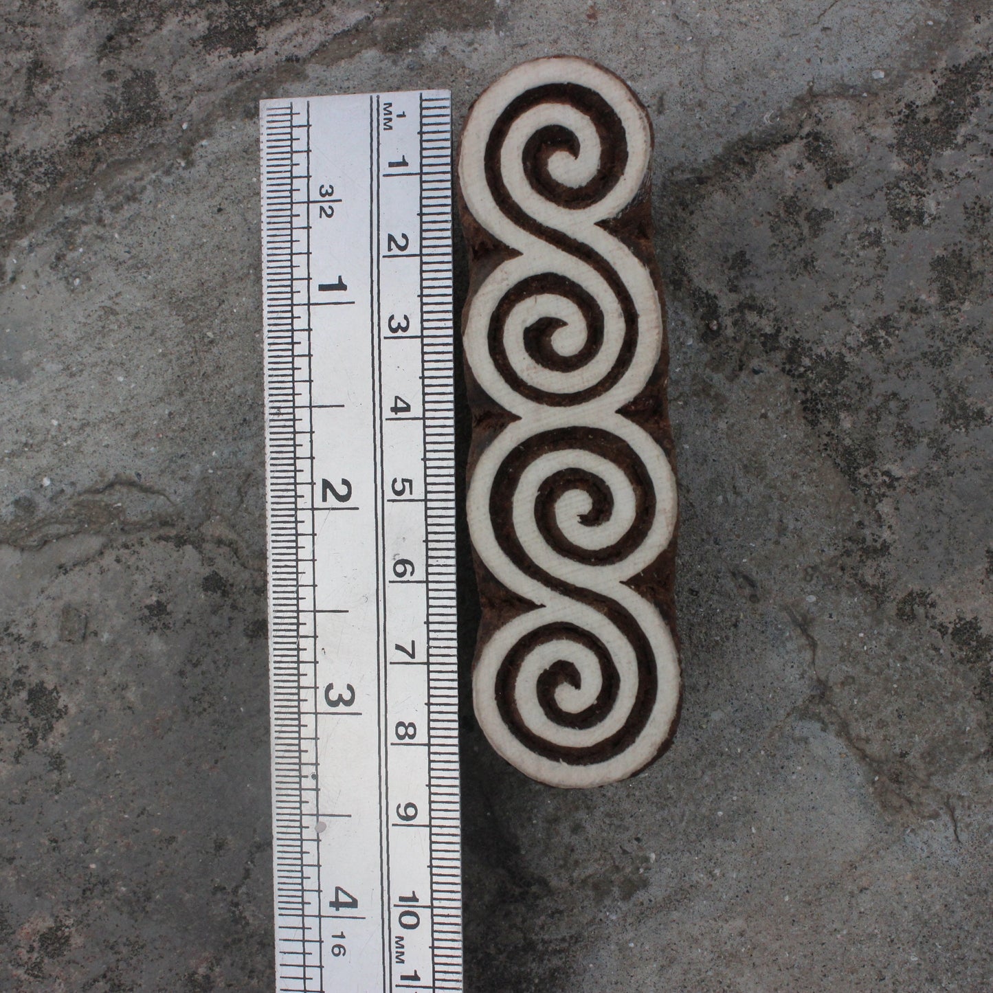 Celtic Block Print Stamp Carve Block Fabric Stamp Spiral Border Wood Block Stamp Indian Textile Printing Block For Printing Henna Design