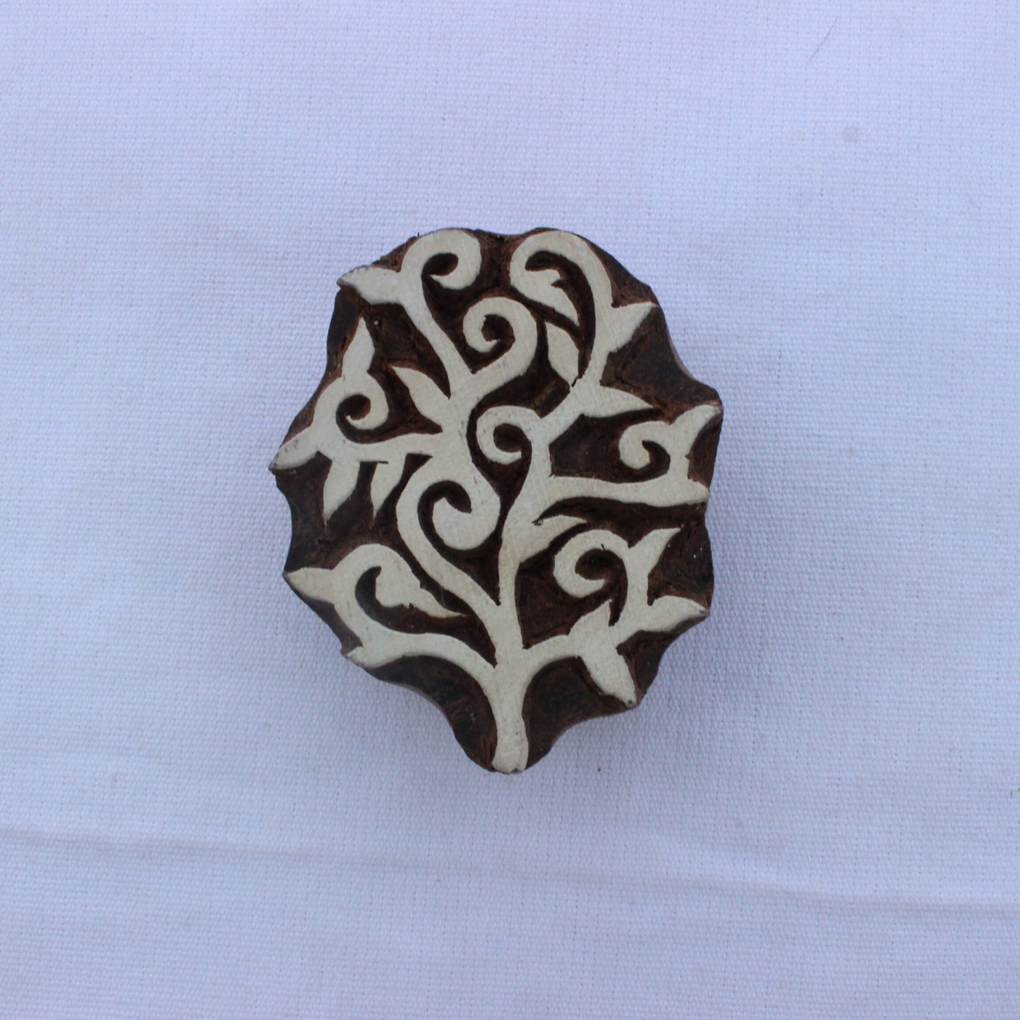 Plant Fabric Stamp Tree Fabric Block Print Stamp Hand Carved Block Stamp Hand Carved Textile Block For Printing Leaves Soap Making Stamp