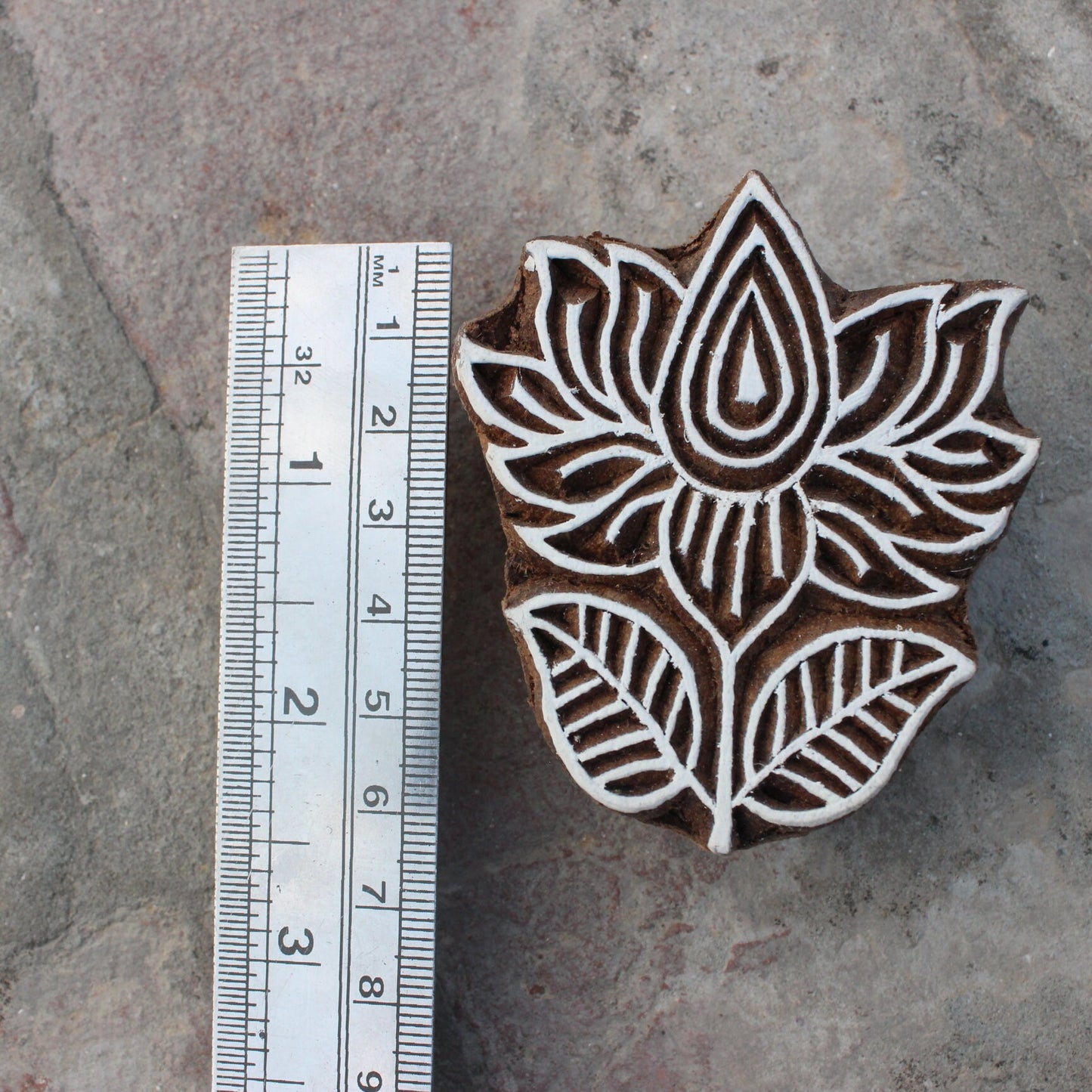 Lotus Wood Block Print Stamp Flower Block Stamp Carve Block Wood Block Stamp Hand Carved Wooden Stamp For Printing Floral Soap Making Stamp