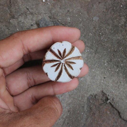 Flower Wood Block Print Stamp Floral Block Print Stamp Carve Wooden Stamp Indian Wood Block Stamp For Printing Henna Soap Stamp