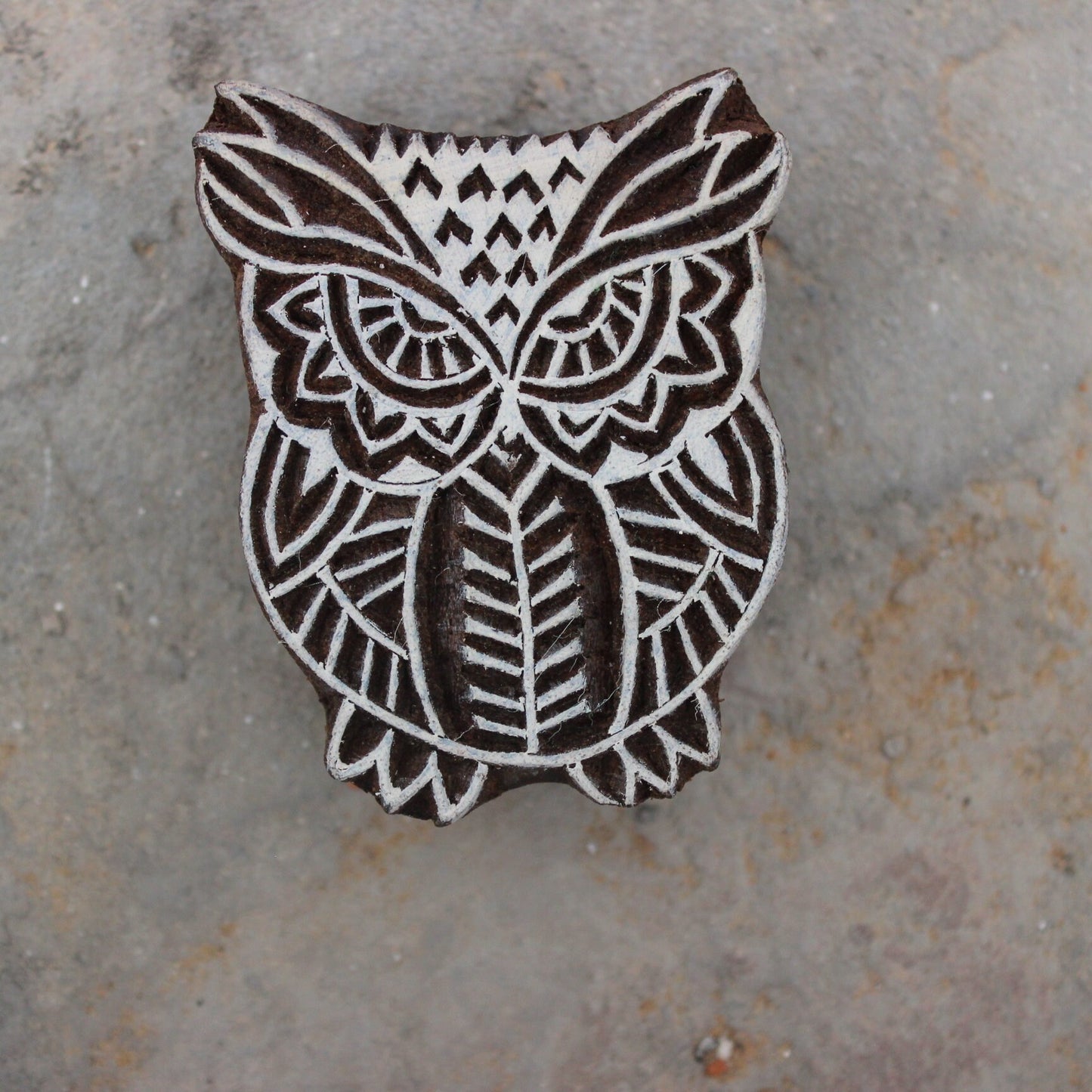 Owl Wood Block Stamp Indian Block Print Stamp Bird Stamp Indian Textile Block For Printing Kids Craft Soap Making Stamp Traditional Textile