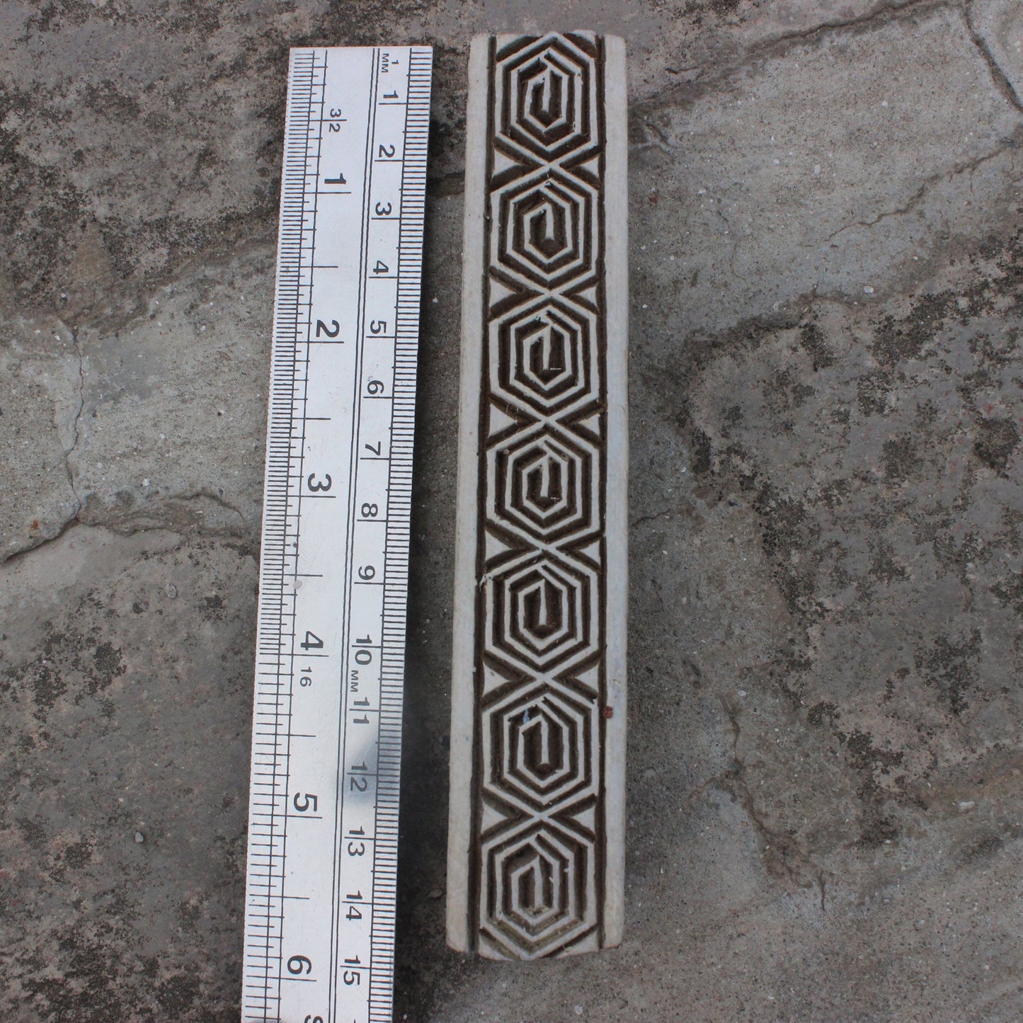 Celtic Border Fabric Stamp Hand Carved Stamp Geometric Stamp Indian Textile Printing Block For Printing Ethnic Soap Stamp Celtic Textile