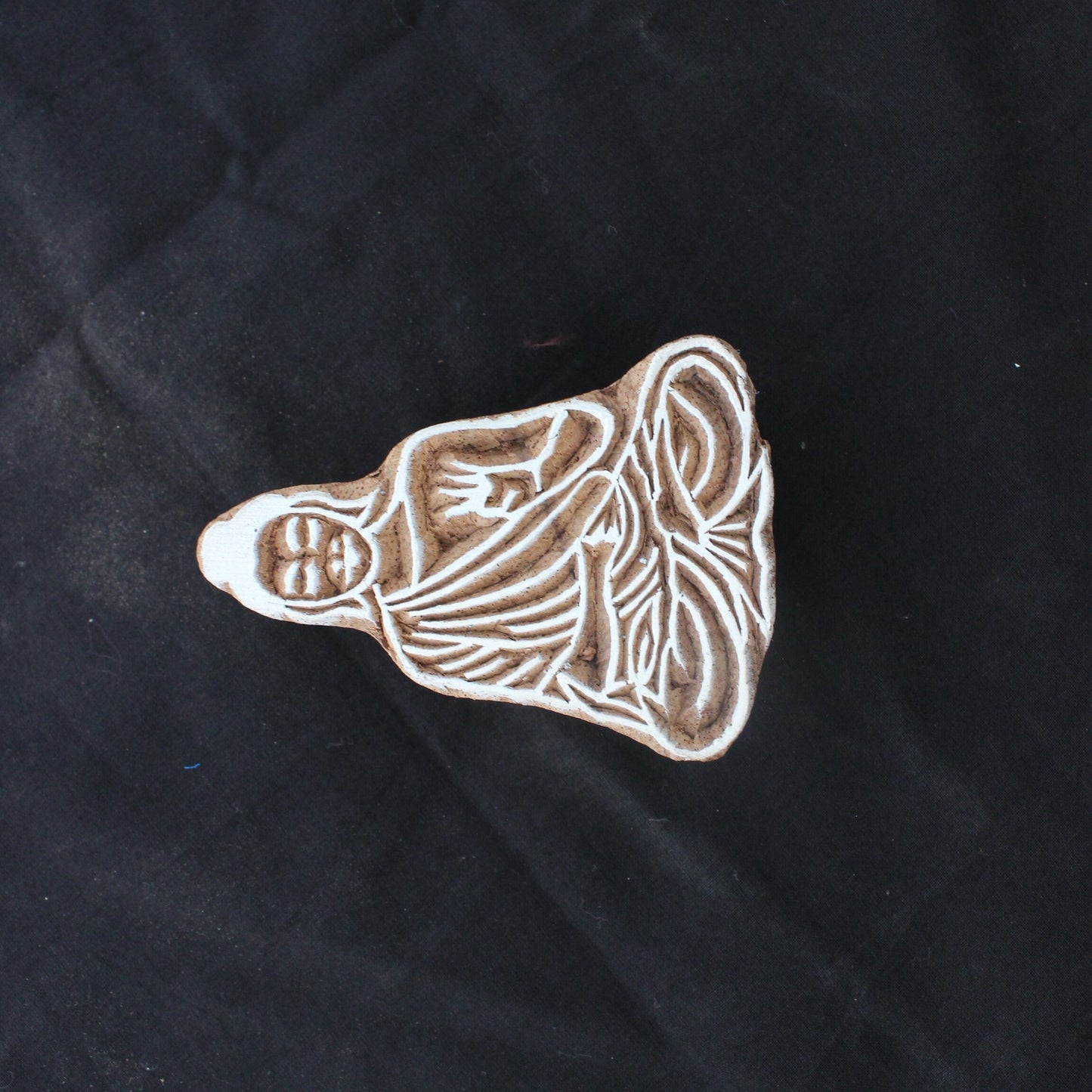 Buddha Fabric Stamp Hand Carved Fabric Stamp Meditation Fabric Stamp Carve Textile Printing Block For Printing Spiritual Soap Making Stamp