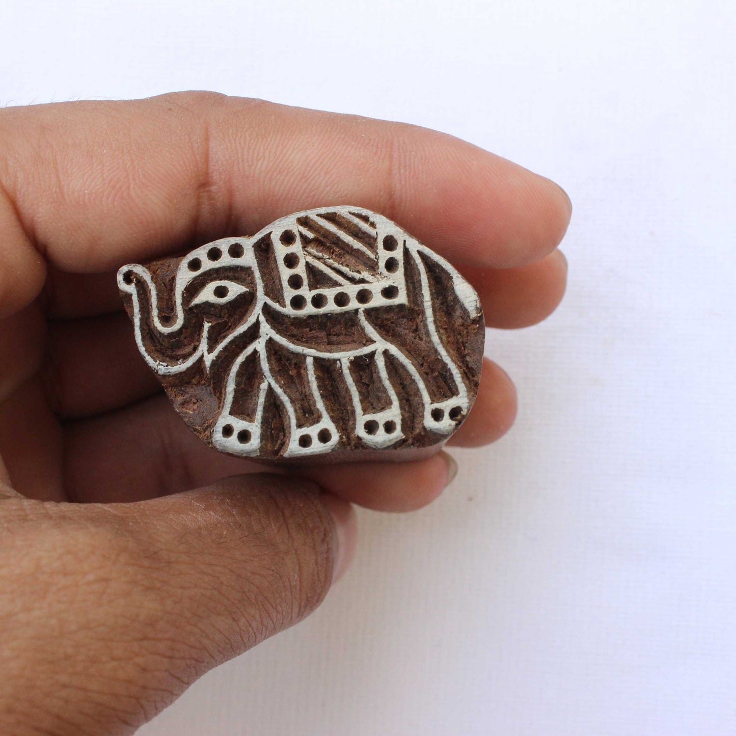 Elephant Stamp Carve Block Fabric Stamp Animal Stamp Indian Textile Printing Block For Printing Kids Craft Soap Stamp Wedding Textile Block