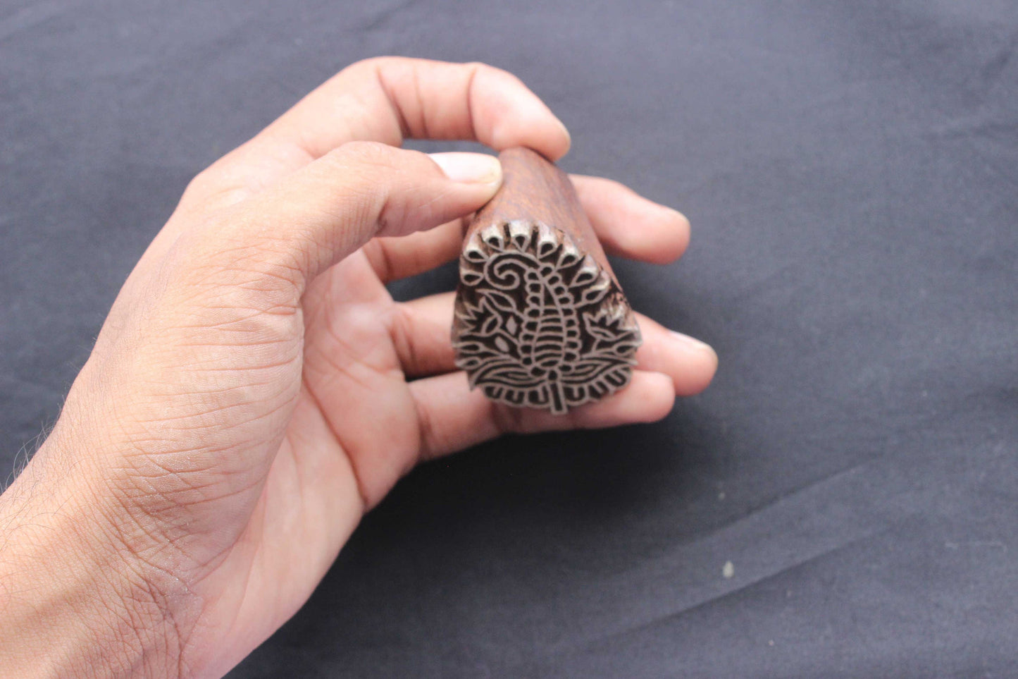 Paisley Block Print Stamp Carve Wooden Stamp Indian Block Print Stamp Floral Stamp For Printing Flower Soap Making Stamp Ethnic Textile