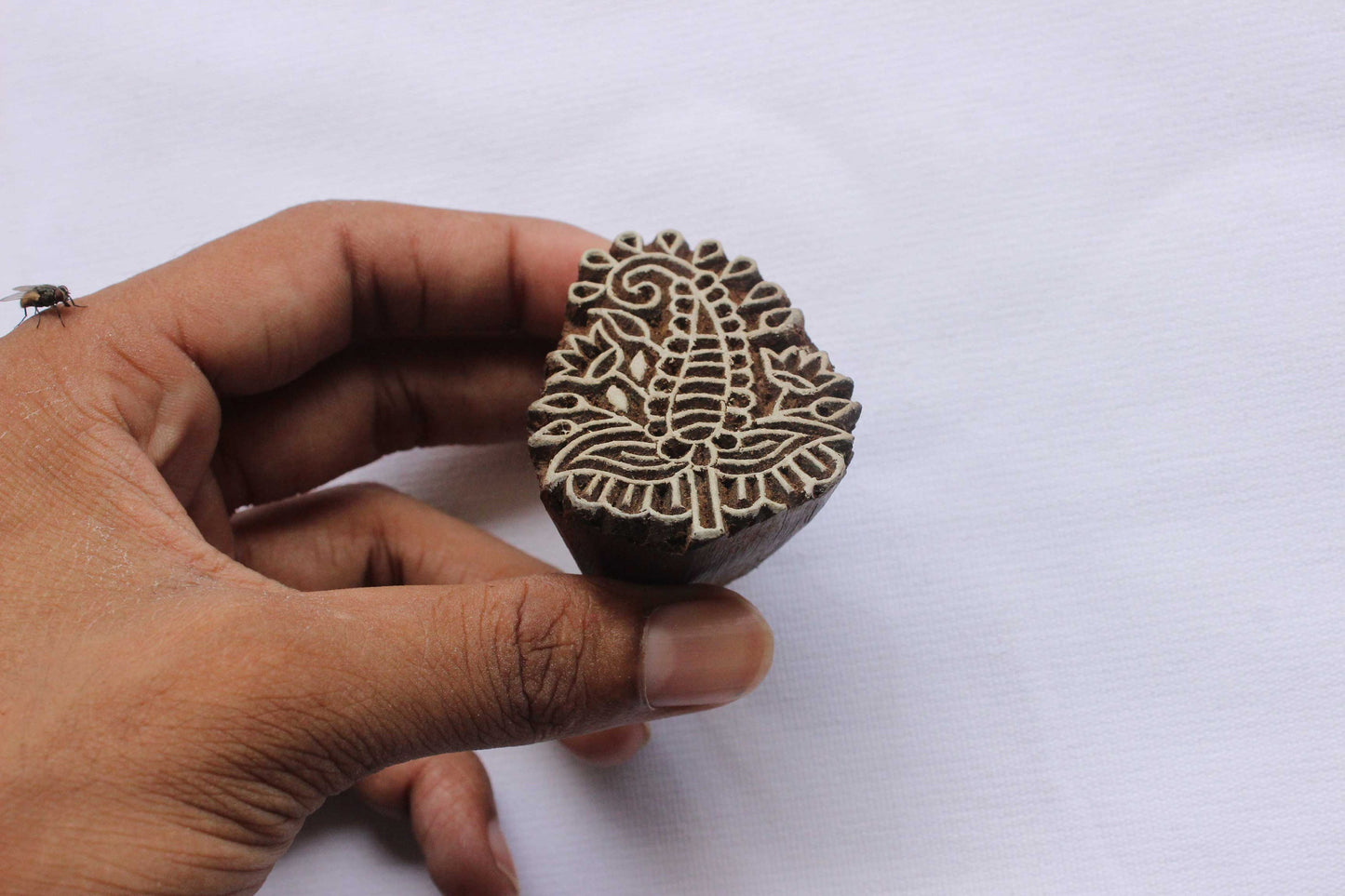 Paisley Block Print Stamp Carve Wooden Stamp Indian Block Print Stamp Floral Stamp For Printing Flower Soap Making Stamp Ethnic Textile