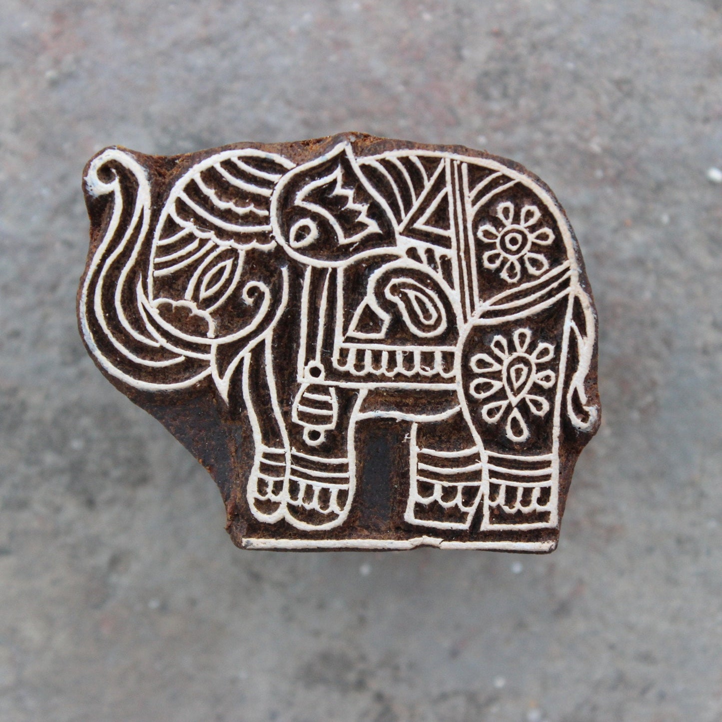 Elephant Block Print Stamp Carve Block Stamp Animal Block Print Stamp Carve Textile Printing Block For Printing Hippie Soap Making Stamp