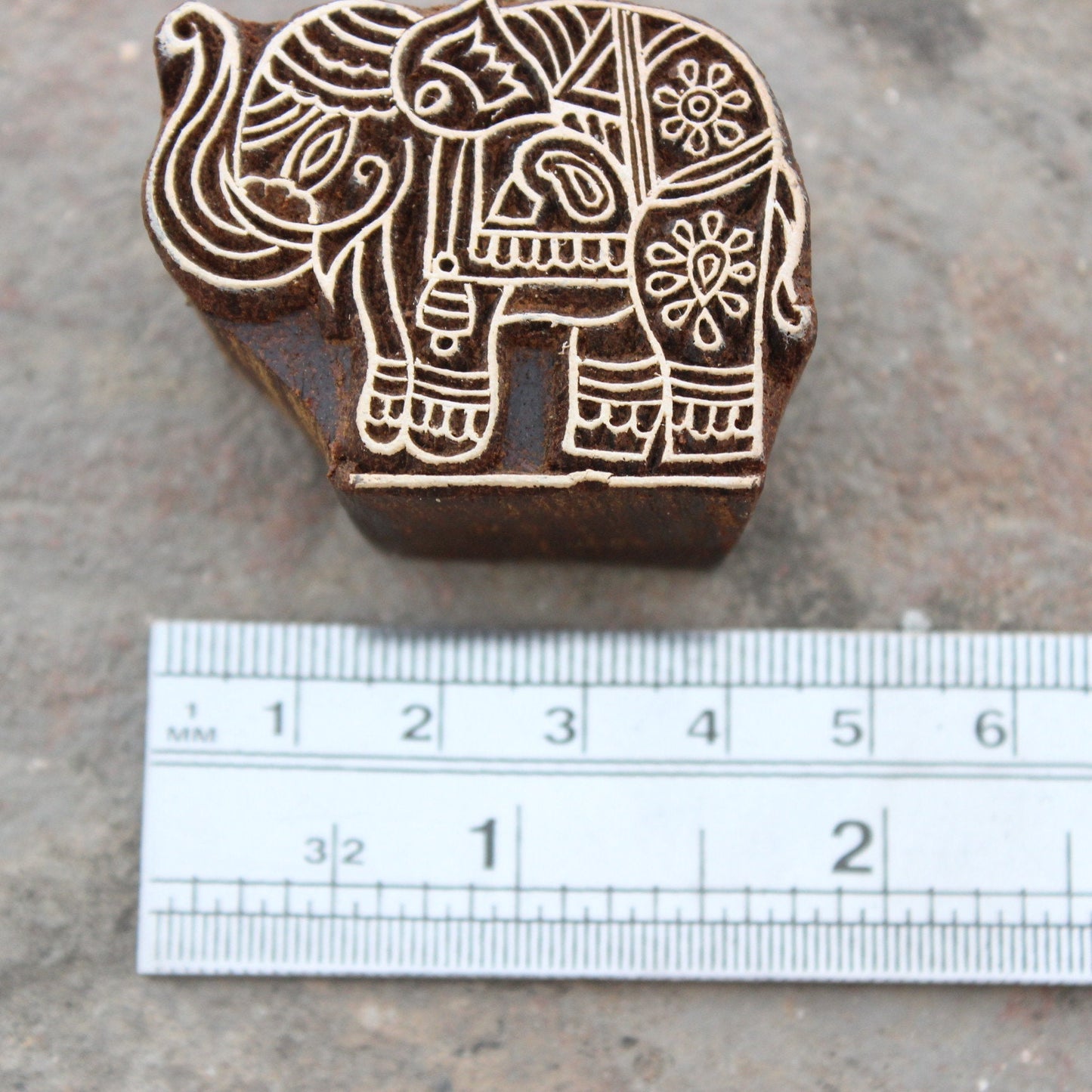 Elephant Block Print Stamp Carve Block Stamp Animal Block Print Stamp Carve Textile Printing Block For Printing Hippie Soap Making Stamp