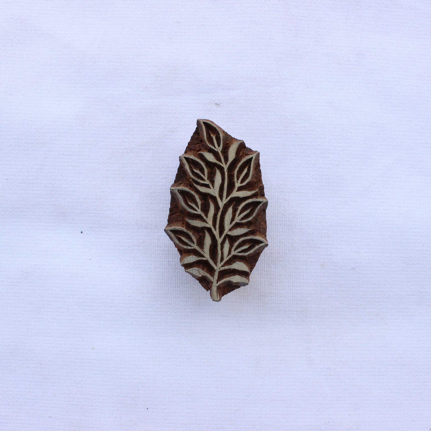 Leaves Fabric Block Stamp Indian Block Print Stamp Fern Block Print Stamp Hand Carved Textile Block For Printing Leaf Soap Making Stamp