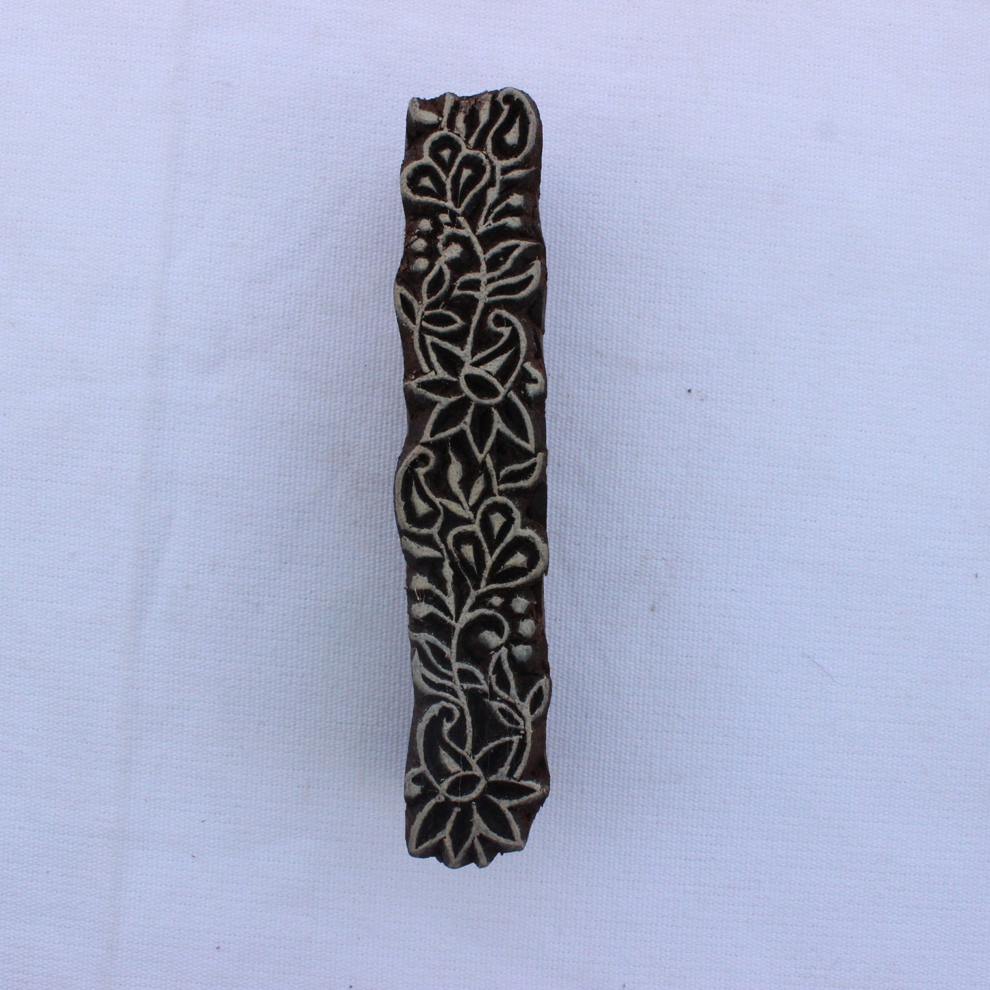 Floral Border Wood Block Stamp Hand Carved Wooden Stamp Ethnic Border Wood Block Stamp Carve Block Wood Block Stamp For Printing Traditional