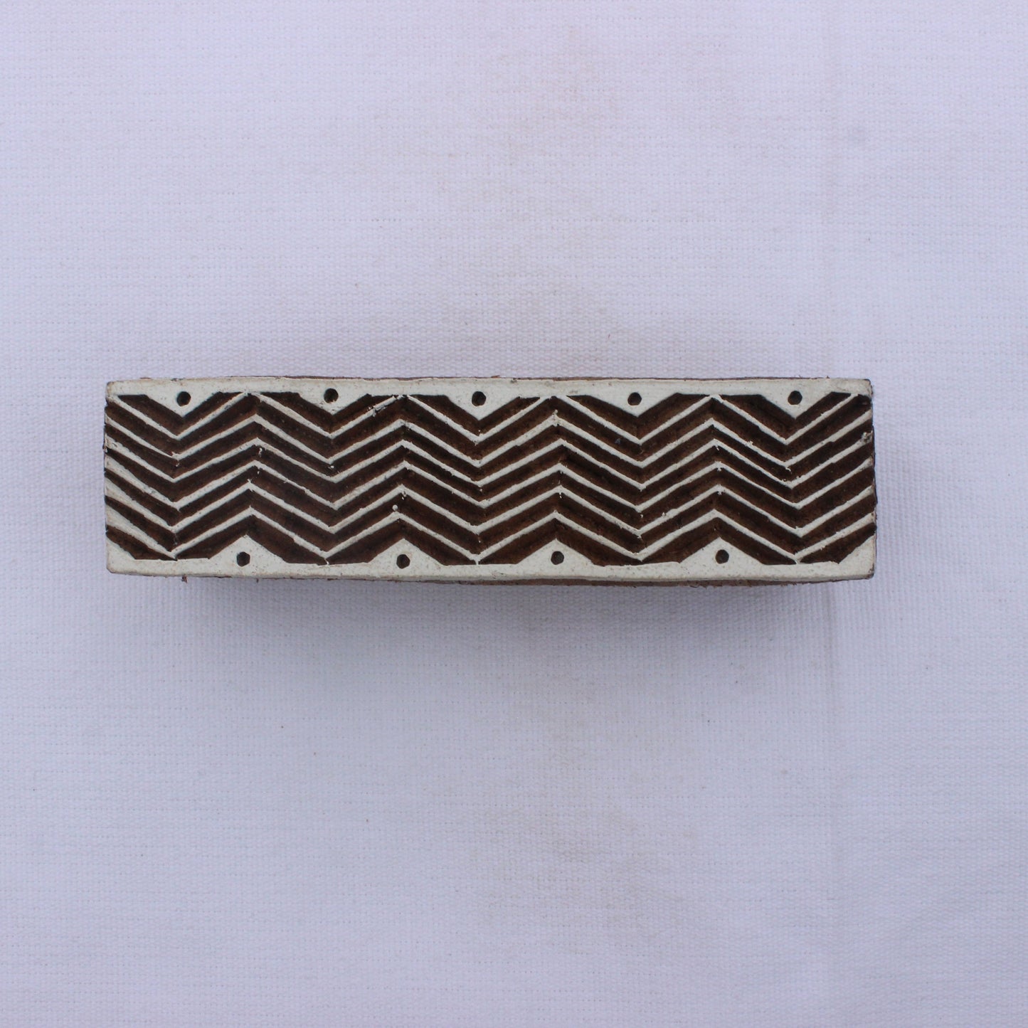 Chevron Border Block Print Stamp Zig Zag Border Fabric Stamp Indian Fabric Stamp Hand Carved Textile Printing Block For Printing Ethnic